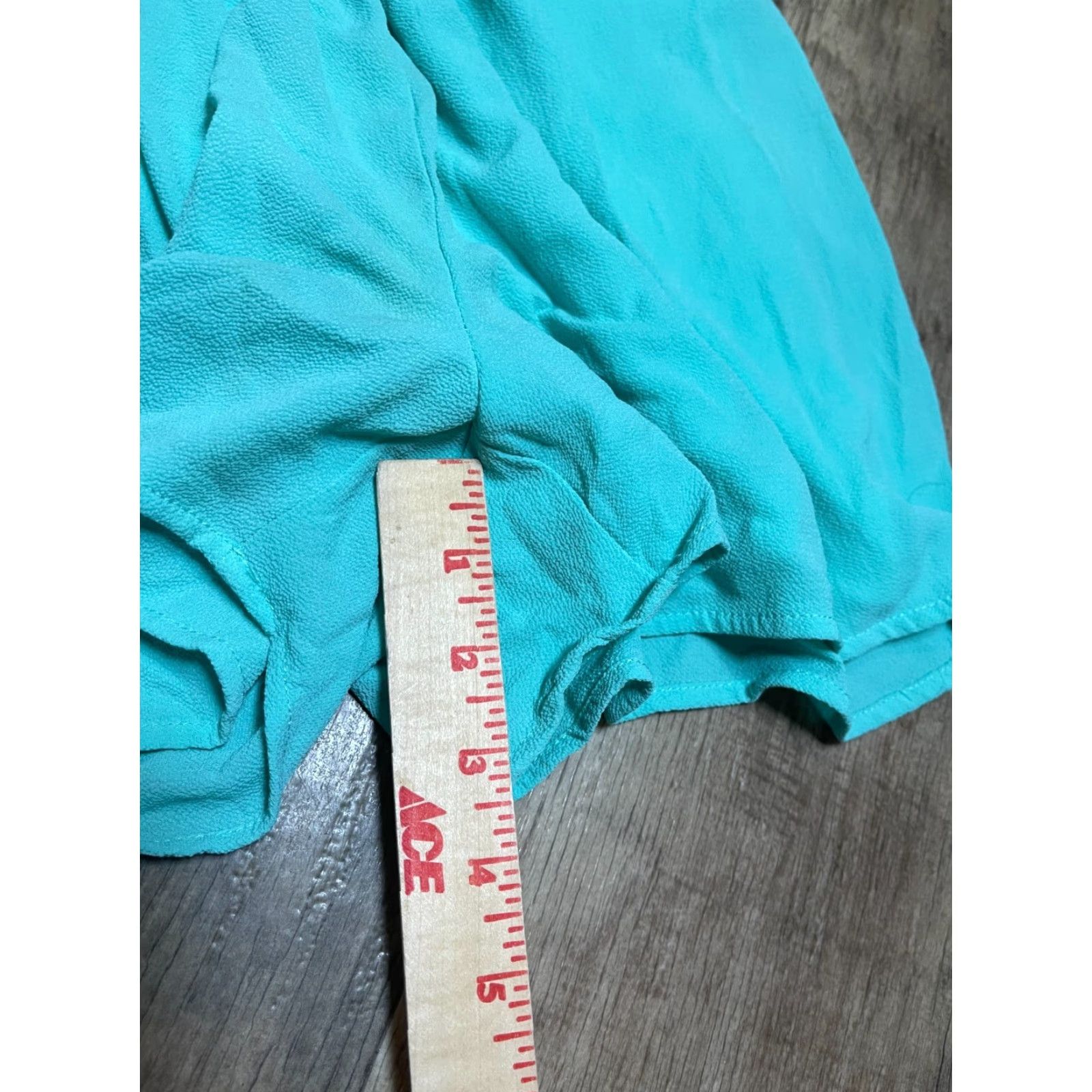 Vintage Romper Womens M Blue Teal Body Suit one-Piece Sleeveless Solid Medium M Women Size 32" / US 10 / IT 46 - 2 Thumbnail
