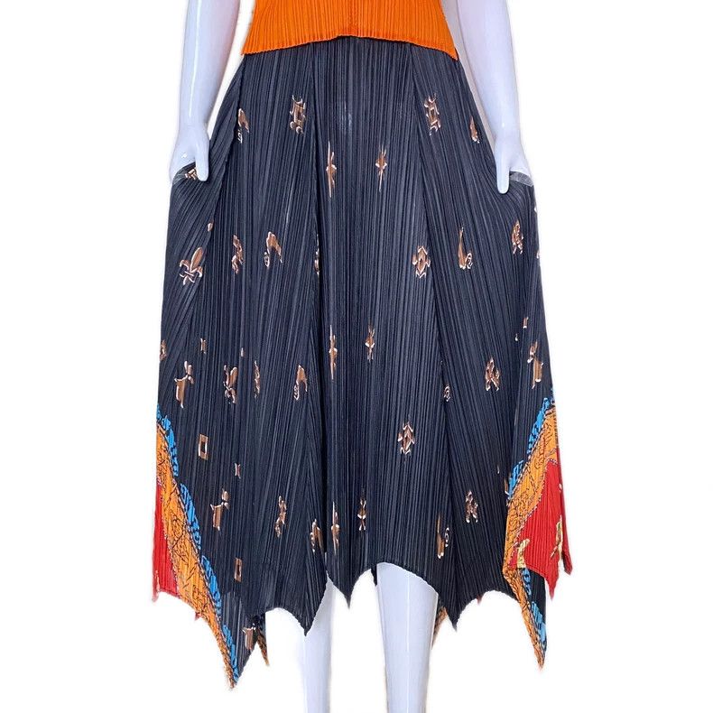 Issey Miyake Issey Miyake size:3 Long umbrella skirt of the black circu Size 31" - 1 Thumbnail