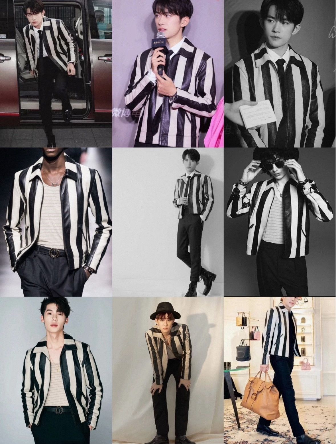 Saint Laurent Paris Saint Laurent SLP Lambskin Striped Jacket Size US M / EU 48-50 / 2 - 6 Thumbnail