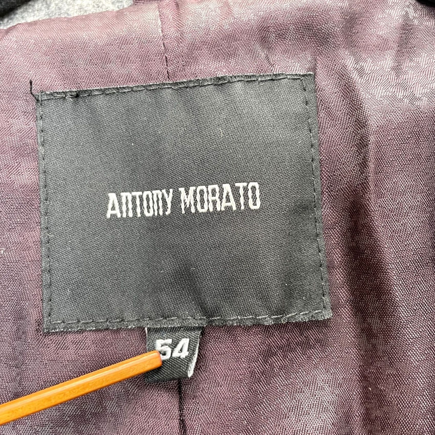 Antony Morato Antony Morato Jacket Mens 54 Gray Heathered Peacoat Wool Blend Double Breasted Size US L / EU 52-54 / 3 - 7 Thumbnail