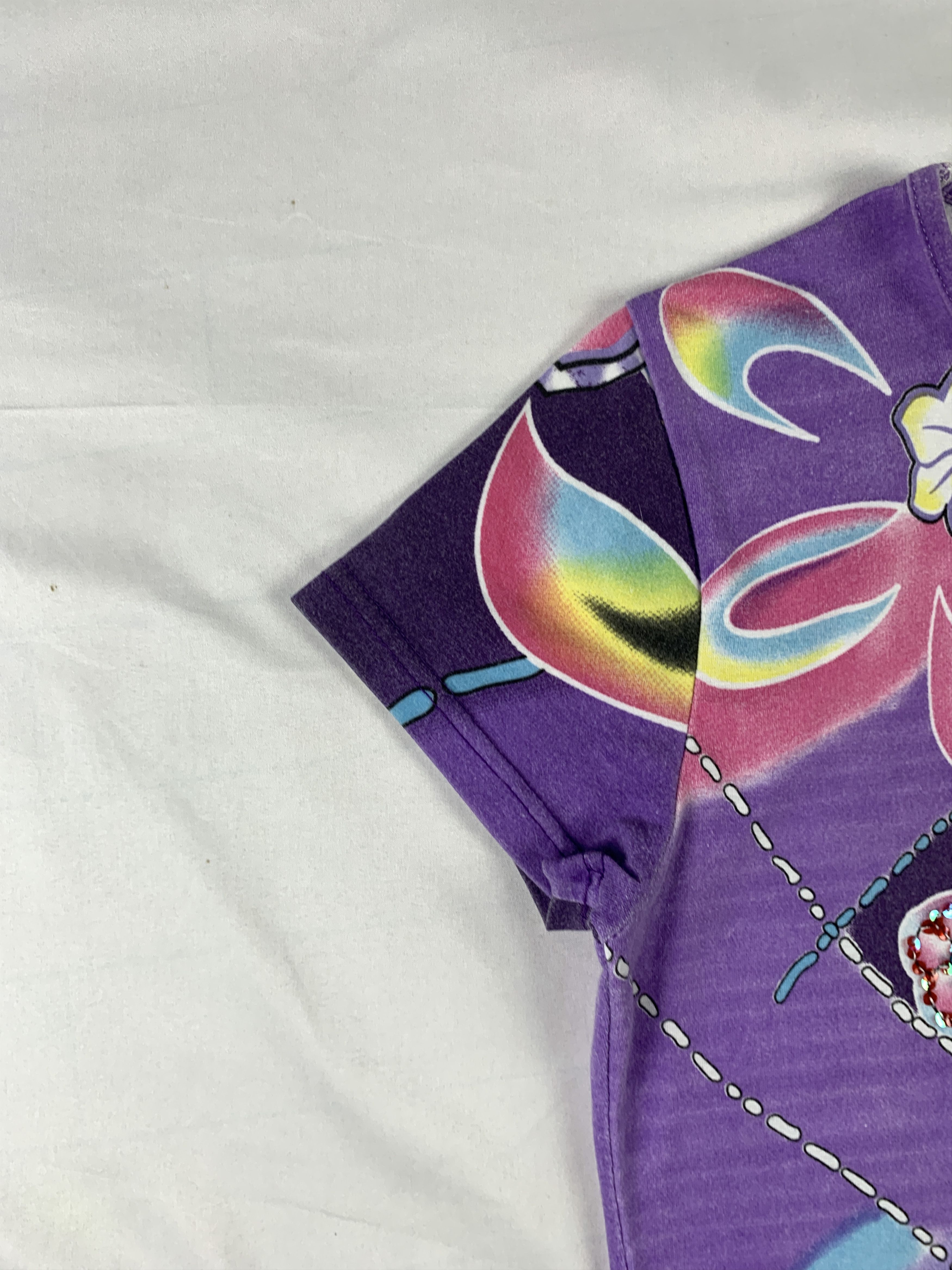 Japanese Brand Noun Paris Purple Flower Tee (M) Size M / US 6-8 / IT 42-44 - 6 Thumbnail