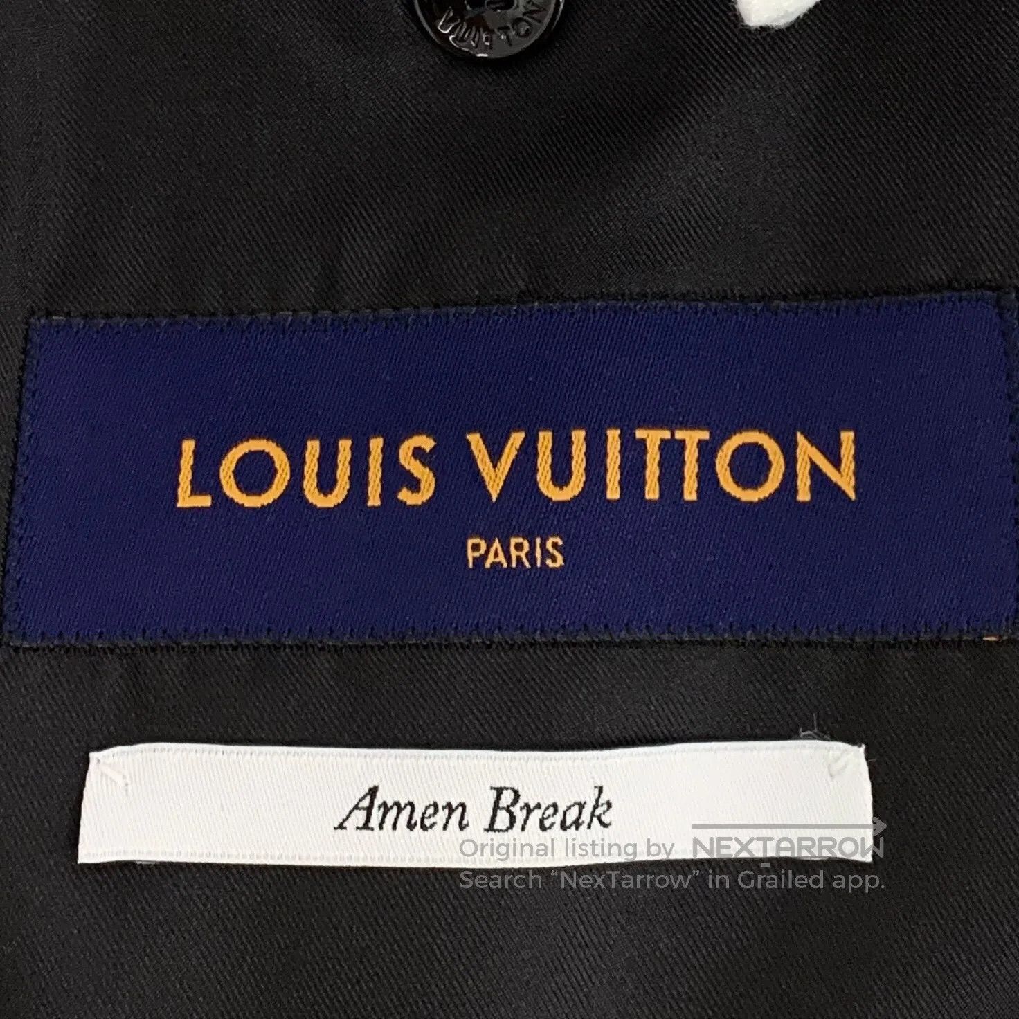 Louis Vuitton Louis Vuitton Black Cotton Wool Lapel Single-breasted Long Size US L / EU 52-54 / 3 - 7 Thumbnail