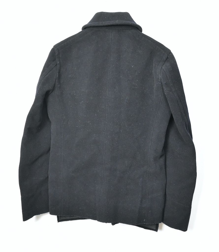 Japanese Brand plain pea coat 27284 - 744 58 Size US M / EU 48-50 / 2 - 2 Thumbnail