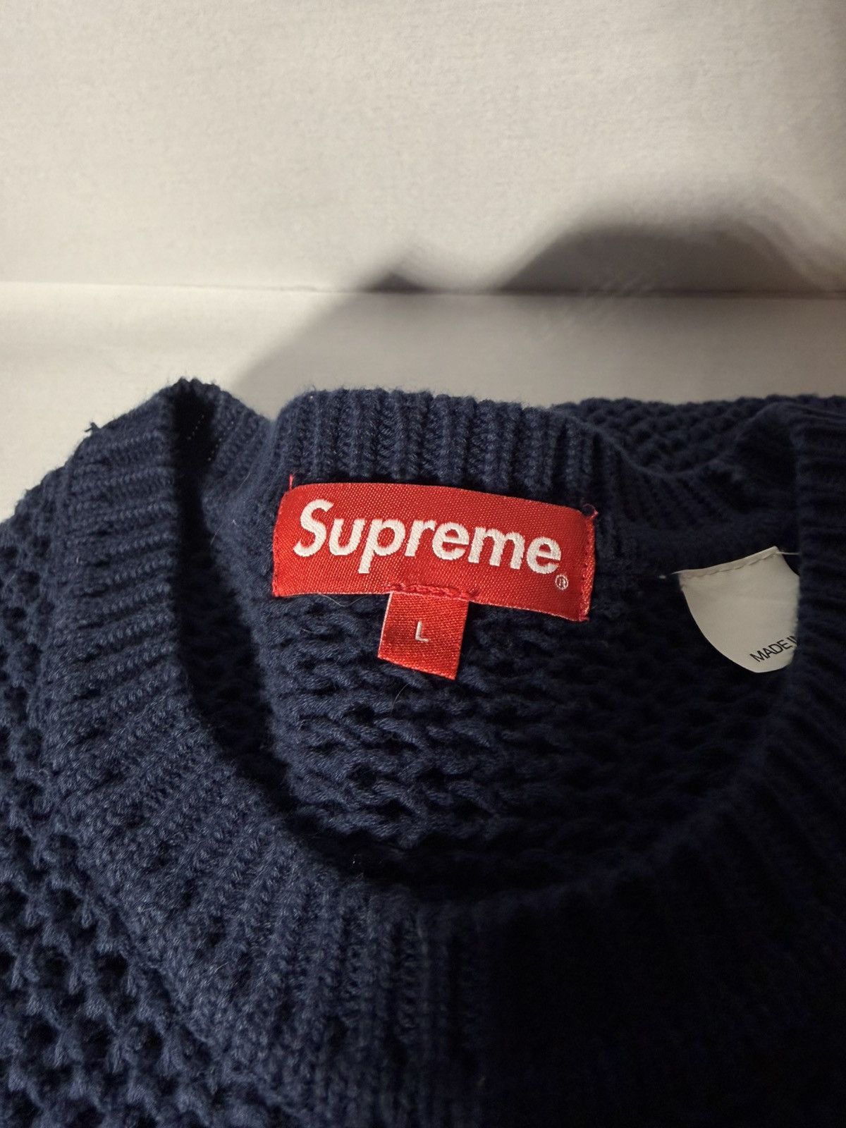 Supreme Supreme open knit sweater ss18 size L Size US L / EU 52-54 / 3 - 5 Thumbnail