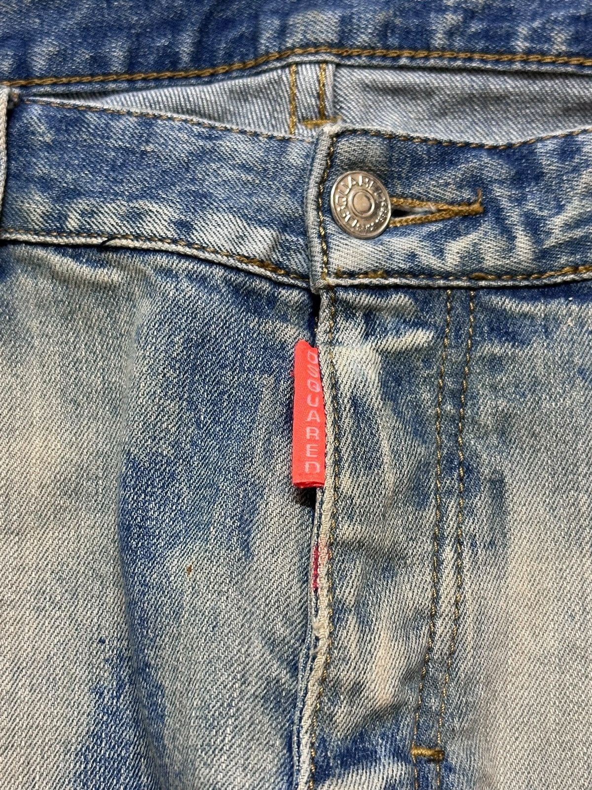 Dsquared2 Vintage Dsquared2 Mudwash Slim Fit Distressed Denim Size US 35 - 5 Thumbnail