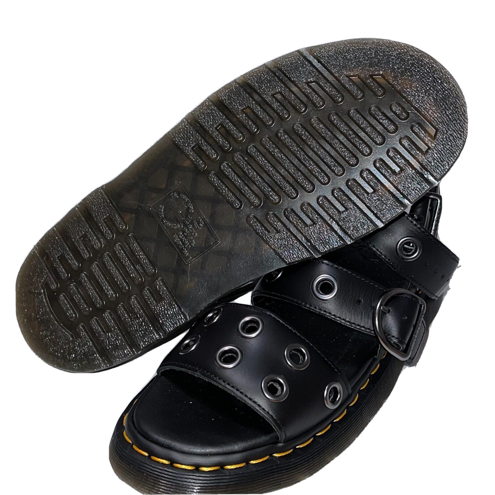 Dr. Martens Women's Size 9 Dr. Martens Gryphon HDW Black Leather Sandals Size US 9 / IT 39 - 15 Thumbnail