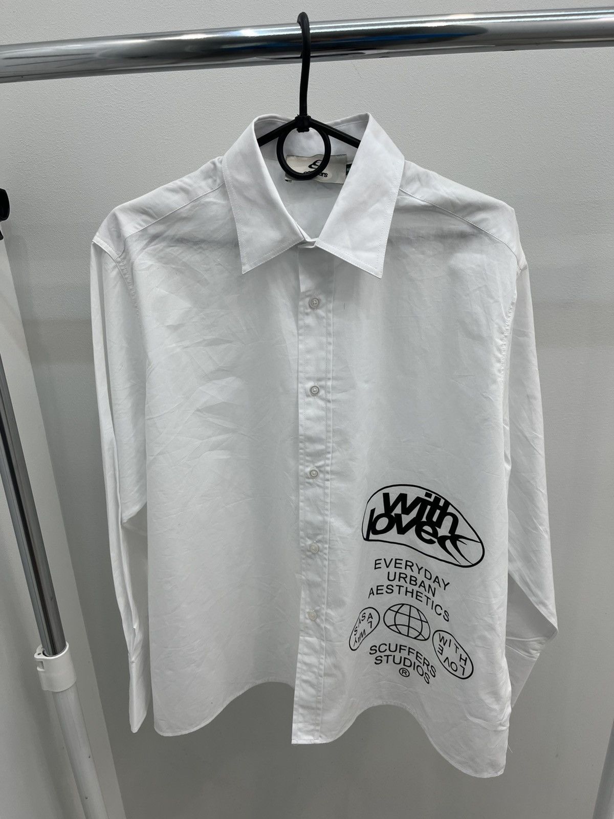Japanese Brand Scuffers Logo Printed Button Ups Shirt Size US M / EU 48-50 / 2 - 2 Thumbnail