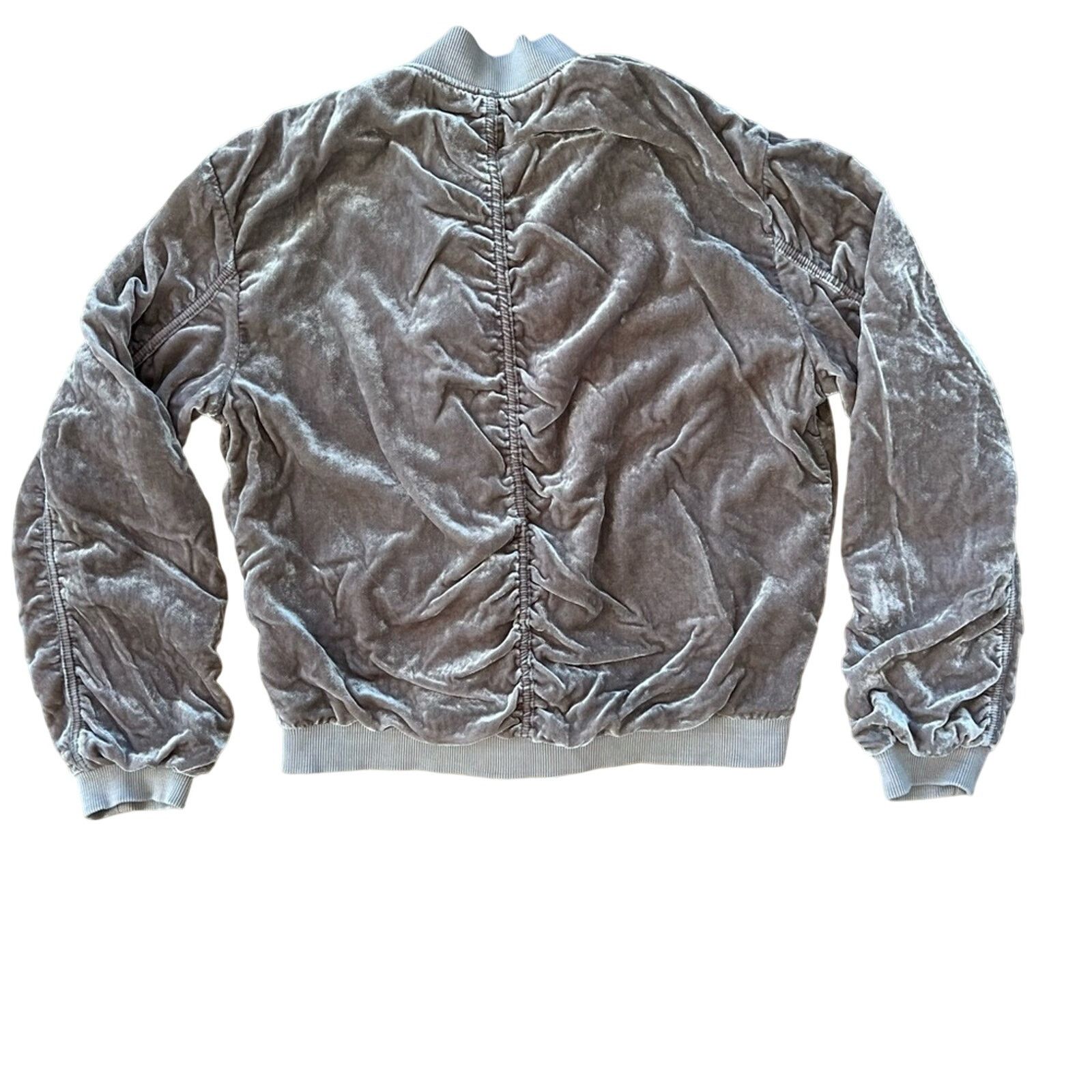 Free People Free People Crushed Velvet Jacket in Soft Taupe (Sz S) Size S / US 4 / IT 40 - 3 Thumbnail