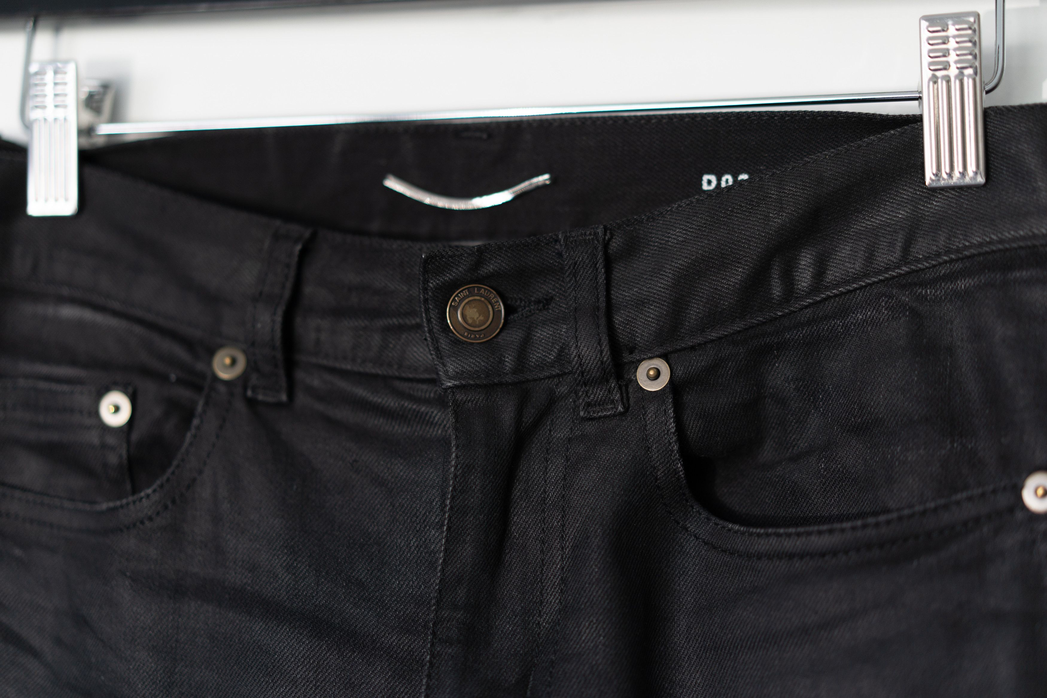 Saint Laurent Paris D02 Waxed Skinny Jeans Size US 29 - 3 Thumbnail