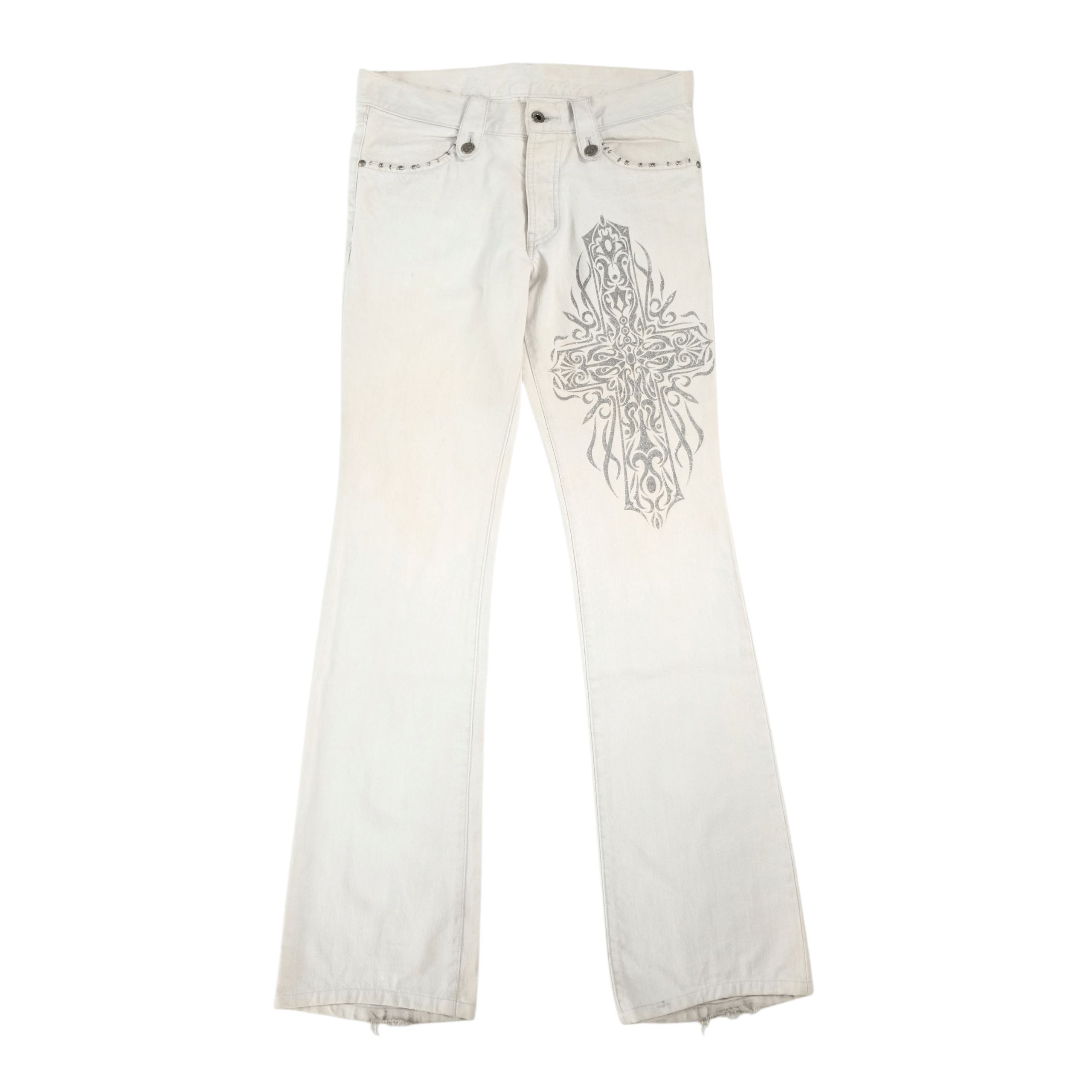 5351 pour les hommes white flared jeans