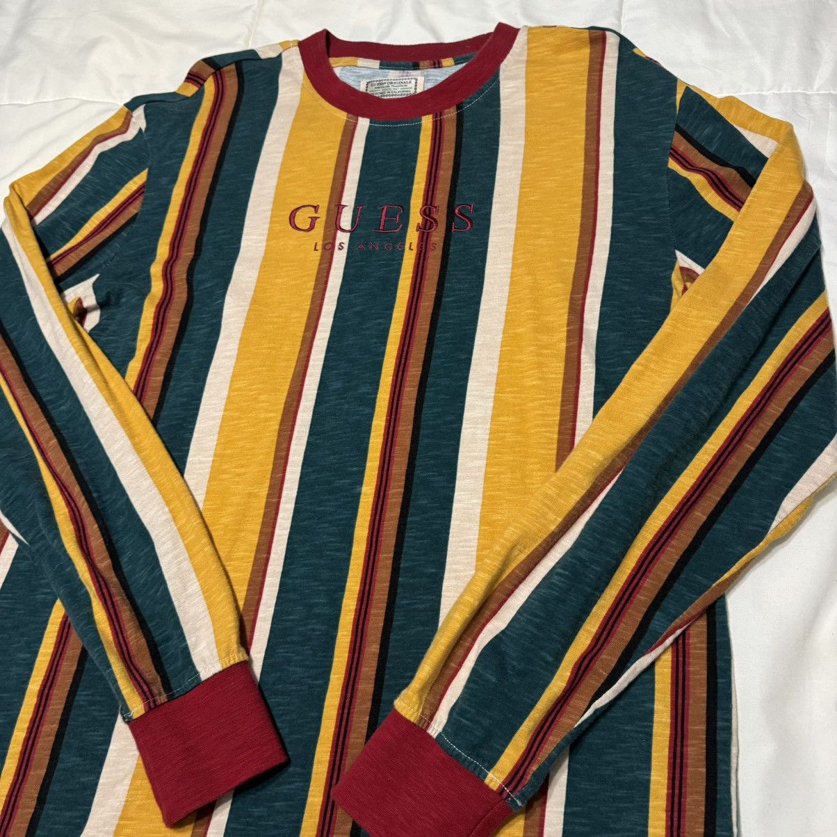 Guess × Urban Outfitters Guess Striped Long Sleeve Tee Shirt Size US M / EU 48-50 / 2 - 3 Thumbnail