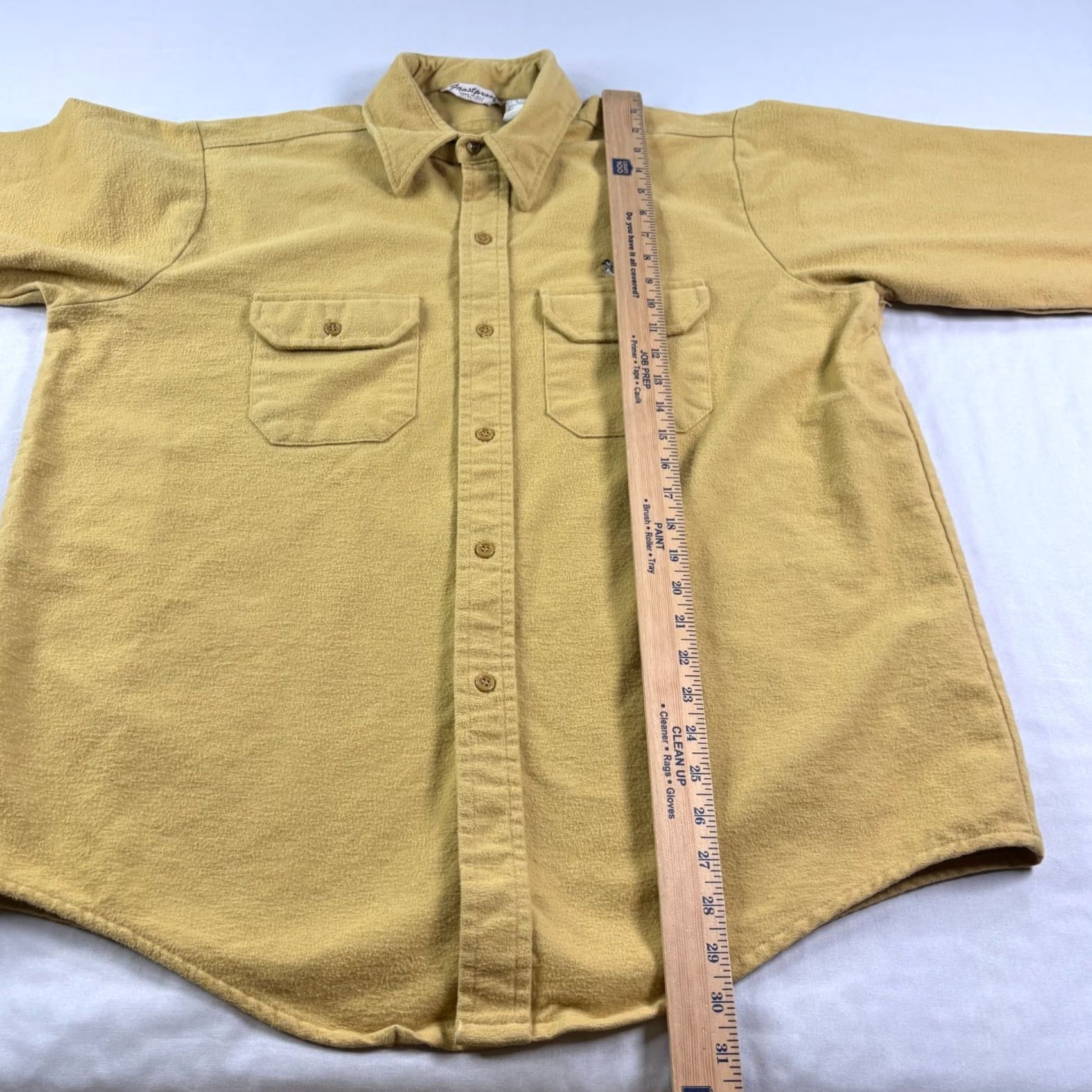 CLOT VINTAGE Frostproof Flannel Shirt Yellow XL Mens Workwear Chamois Cloth USA Made Size US XL / EU 56 / 4 - 5 Thumbnail