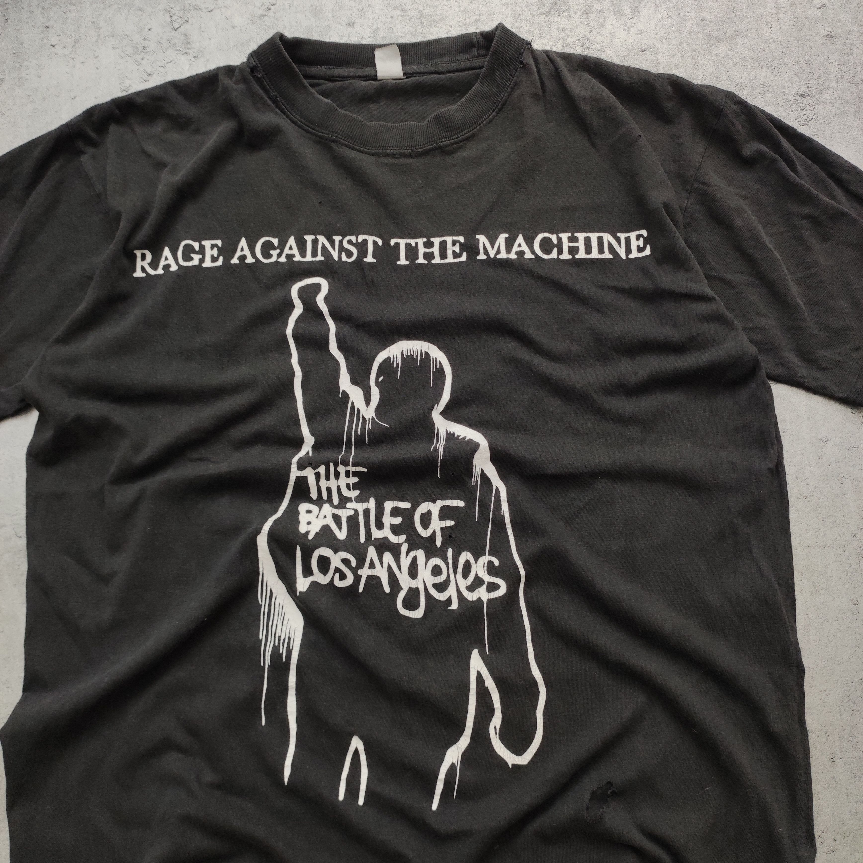 Band Tees × Vintage RARE 90s Washed Distressed Rage Against The Machine Tee Size US XL / EU 56 / 4 - 5 Thumbnail