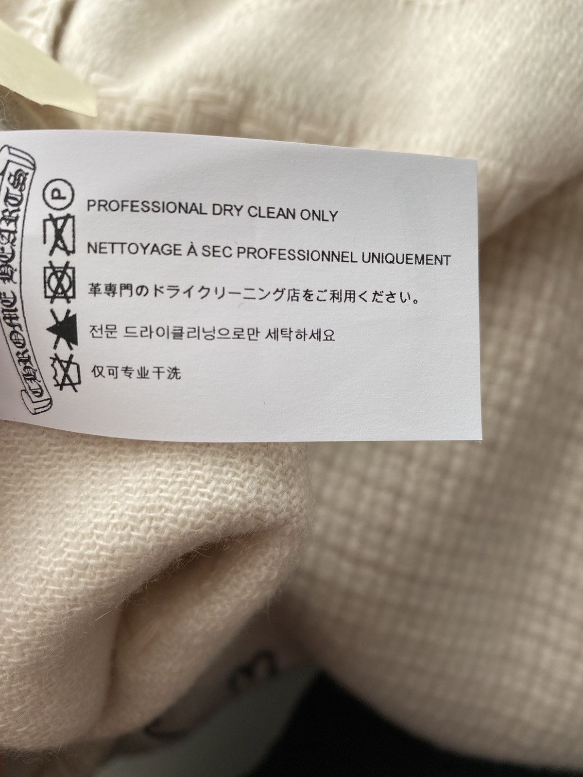 Chrome Hearts Chrome Hearts Beige Checkered Cross Cashmere Blanket Size ONE SIZE - 5 Thumbnail