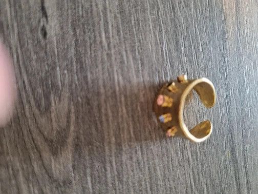 Jewelry Resizable Cubic Zirconia Crystal Steel 18K Gold Plated Rings Size ONE SIZE - 9 Thumbnail
