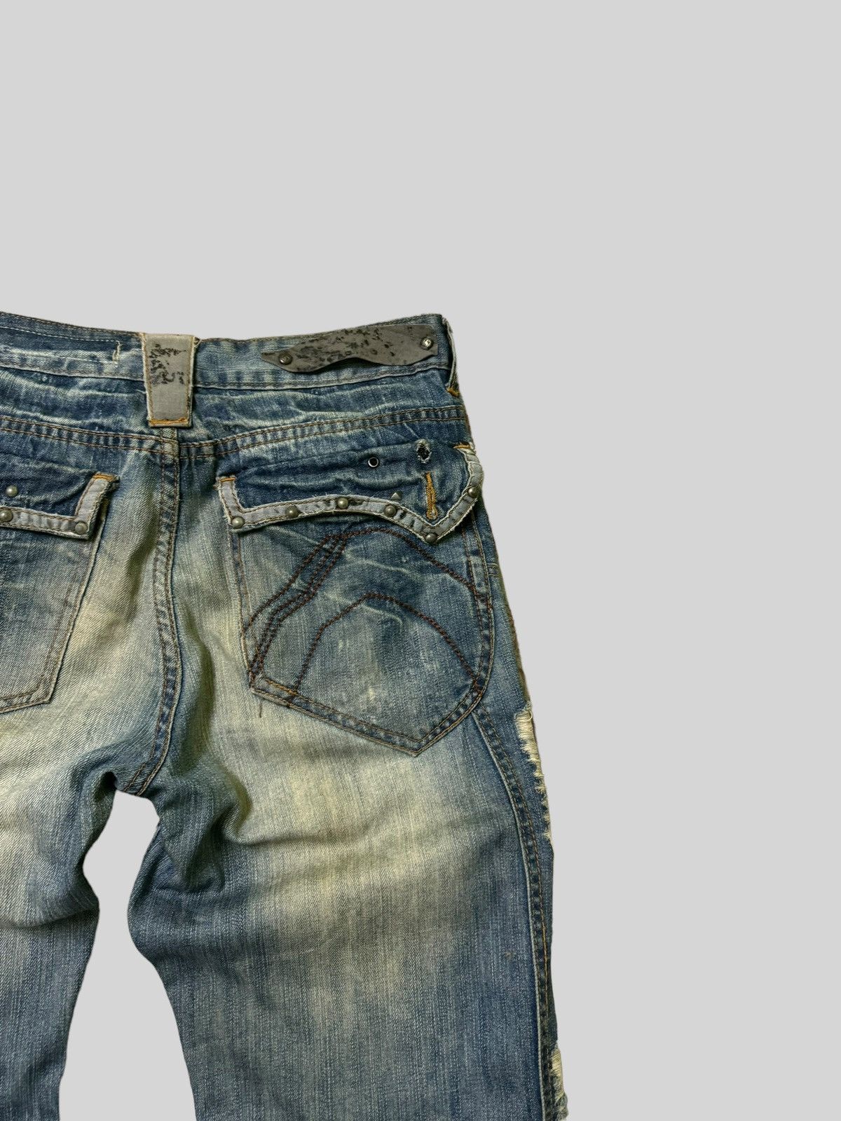 If Six Was Nine Balenciaga Style AVH JEANS Studs Distressed Denim Jeans Size US 32 / EU 48 - 13 Thumbnail