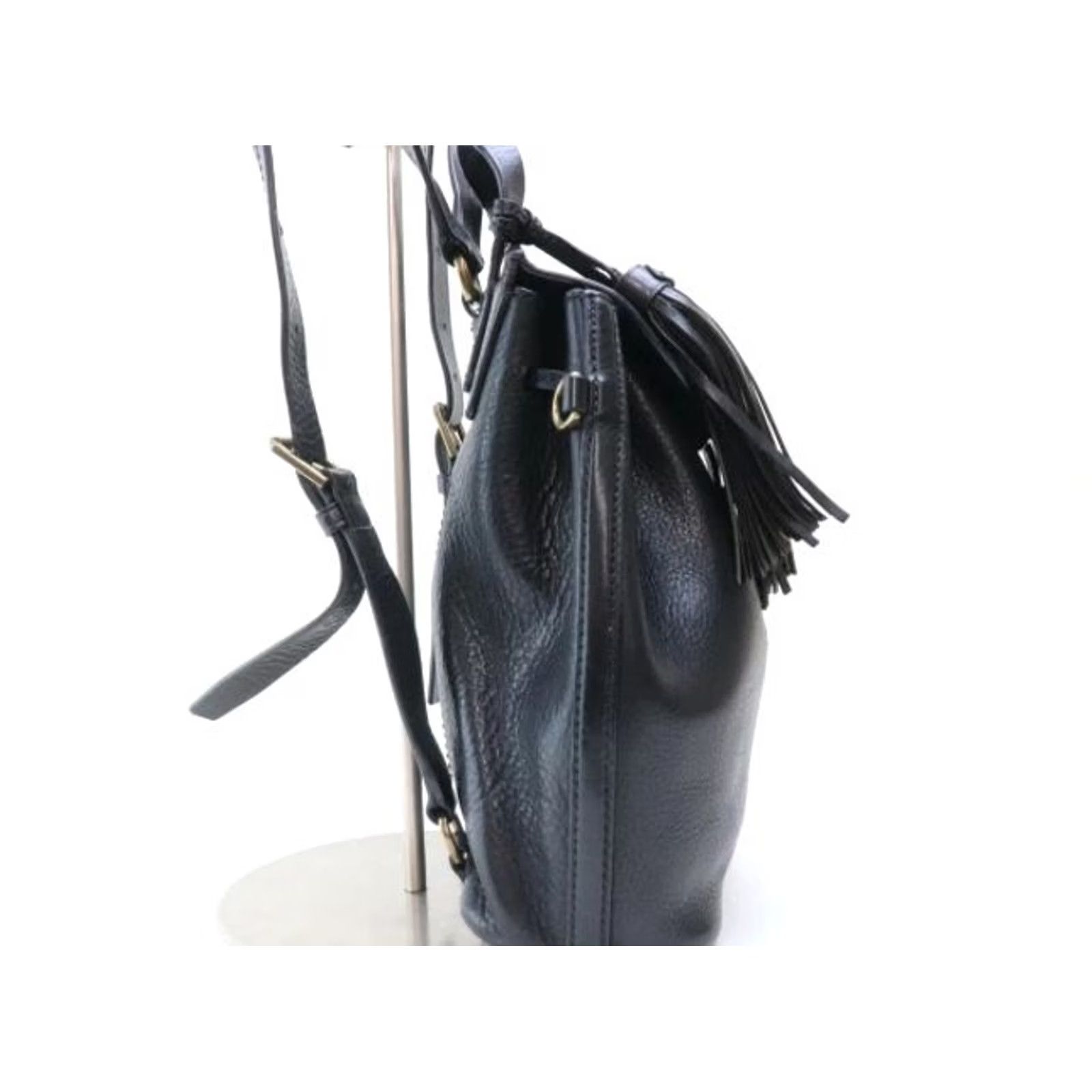 Ralph Lauren Ralph Lauren Women Bag Leather Black Ladies Limited Ed Polo Rucksack Medium Used Size ONE SIZE - 5 Thumbnail