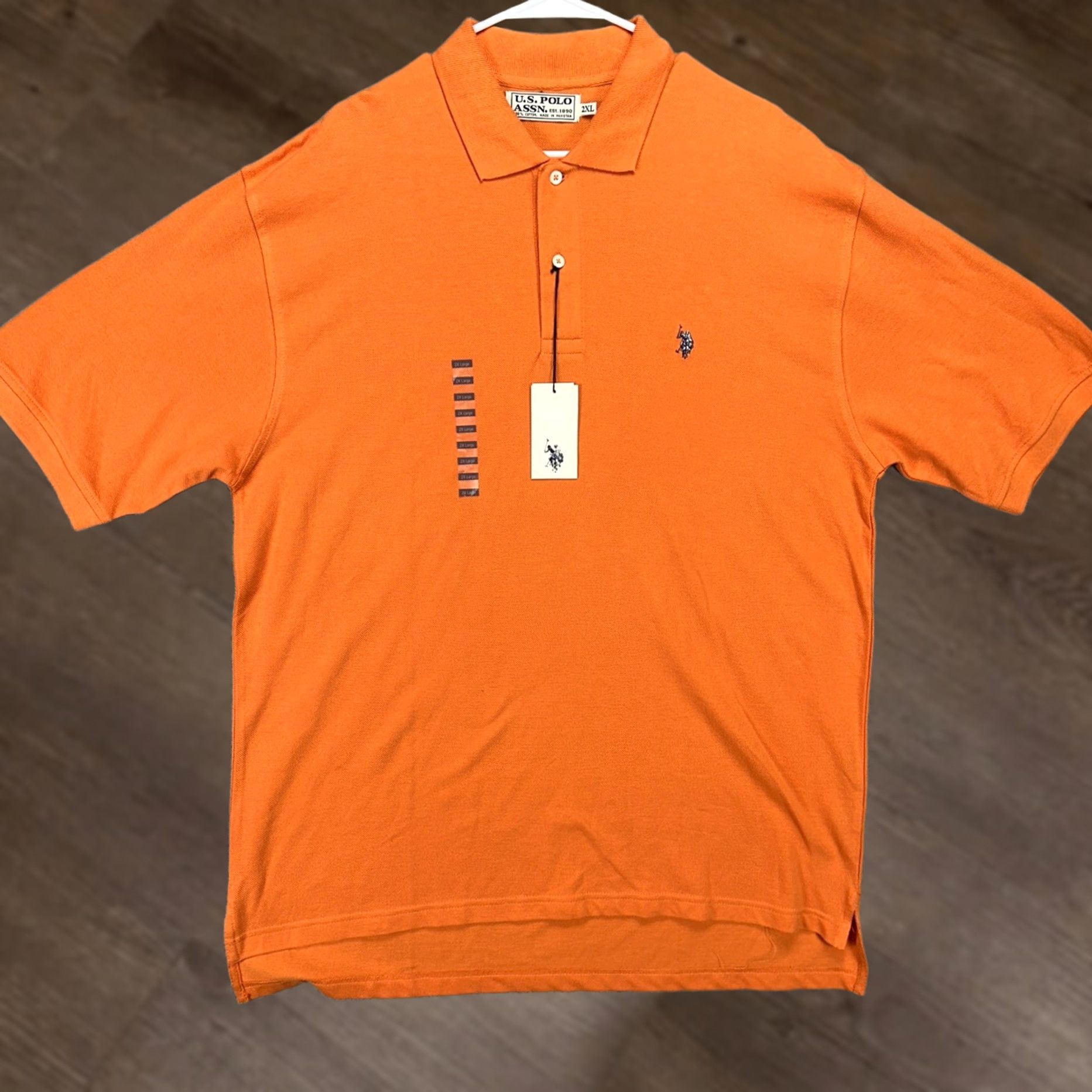 U.S. Polo Assn. U.S Polo Assn. Polo Shirt Mens 2XL Short Sleeve Orange Golf Rugby Casual Clean New with Tags Size US XXL / EU 58 / 5 - 1 Thumbnail