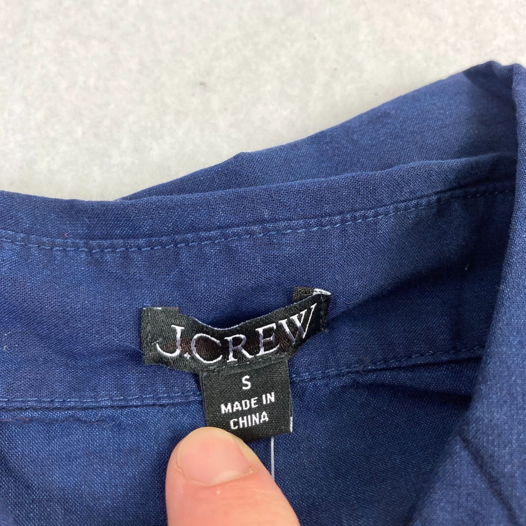 J.Crew J.CREW Shirt Dress Women's Small Blue Cinched Waist Cotton Voile Breezy Cover Up Size S / US 4 / IT 40 - 7 Thumbnail
