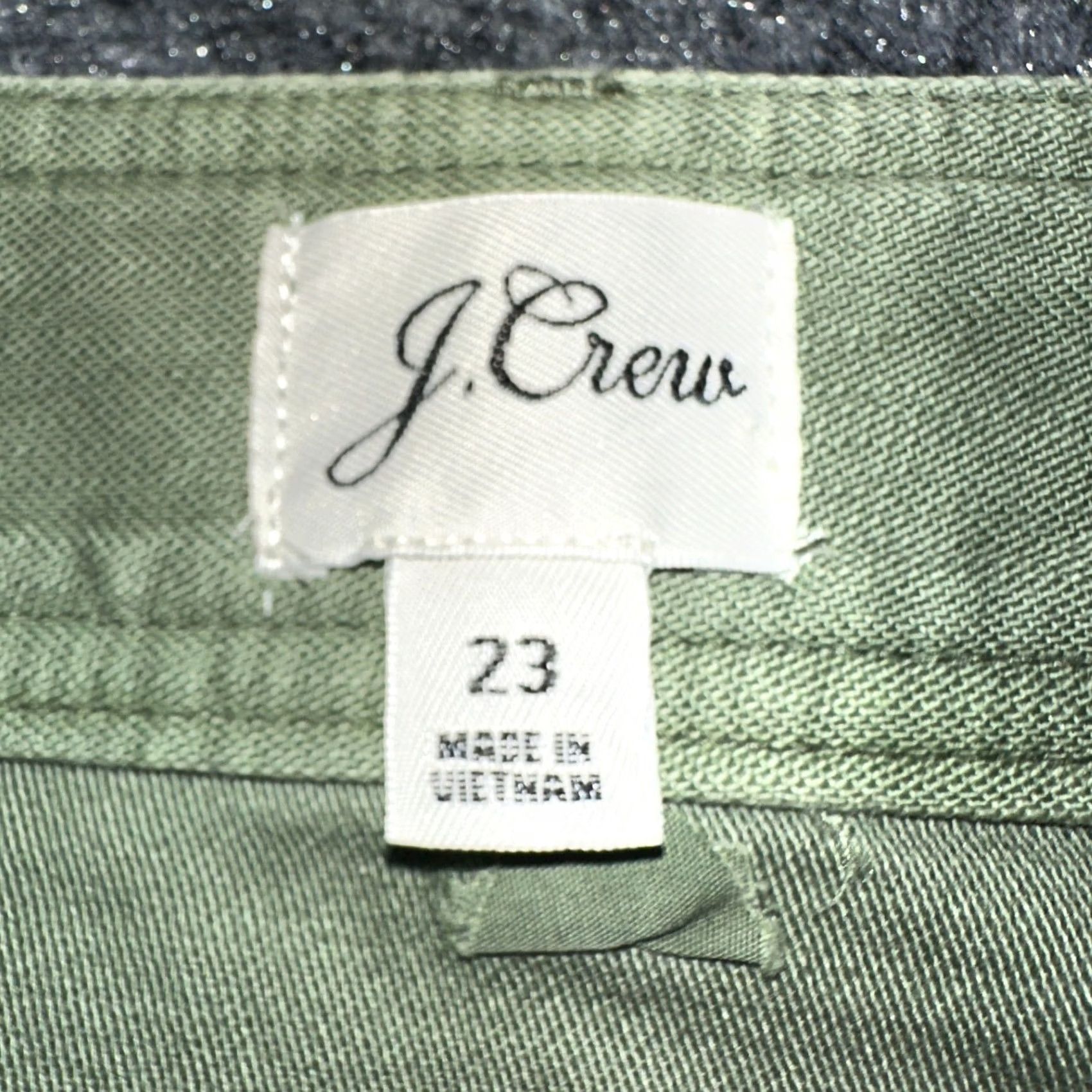 J.Crew J.CREW Skirt Womens 23 Green Cotton Pockets Button Front Knee Length Vintage: No, Solid, Classic Modern, Mid Rise, Regular Size 23, Women, Skirt Size 40" / US 18 - 3 Thumbnail