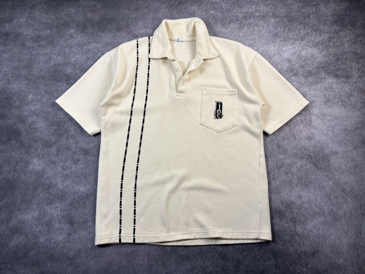 MLB × Vintage Vintage Polo Shirt 1990s MLB Inc. ShortSleeve Cream Pullover Size US M / EU 48-50 / 2 - 13 Thumbnail