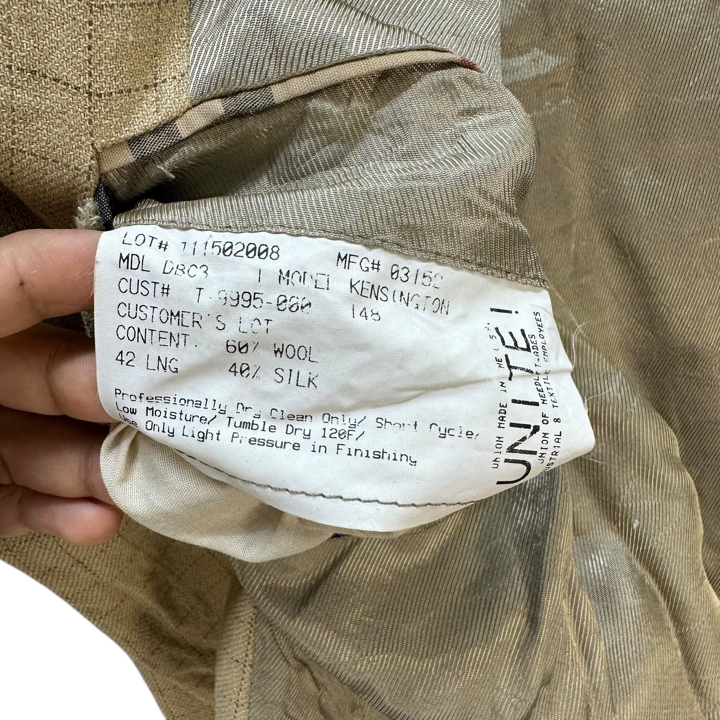 Burberry Vintage BURBERRY Kensington Check Wool Silk Blazer #A79-1916 Size US M / EU 48-50 / 2 - 10 Thumbnail