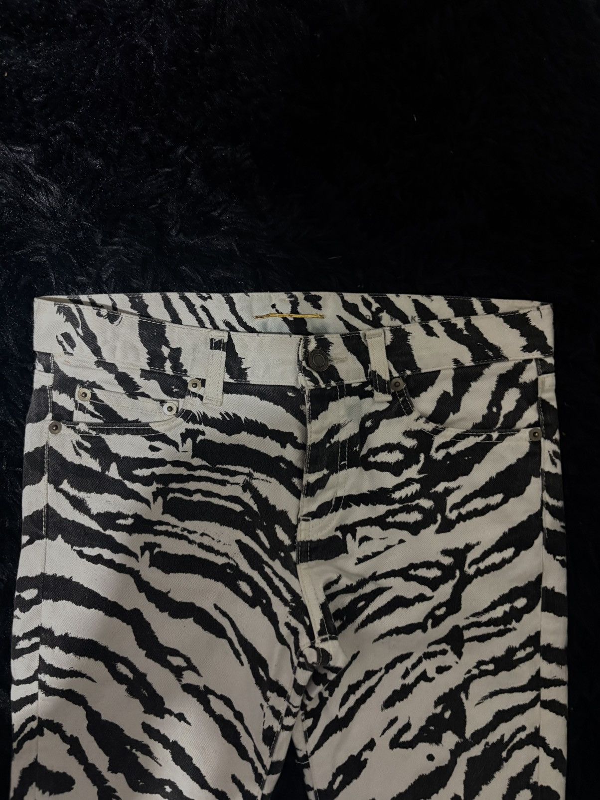 Saint Laurent Paris Saint laurent HEDI slimane SS13 zebra long inseam skinnyjean Size US 26 / EU 42 - 4 Thumbnail
