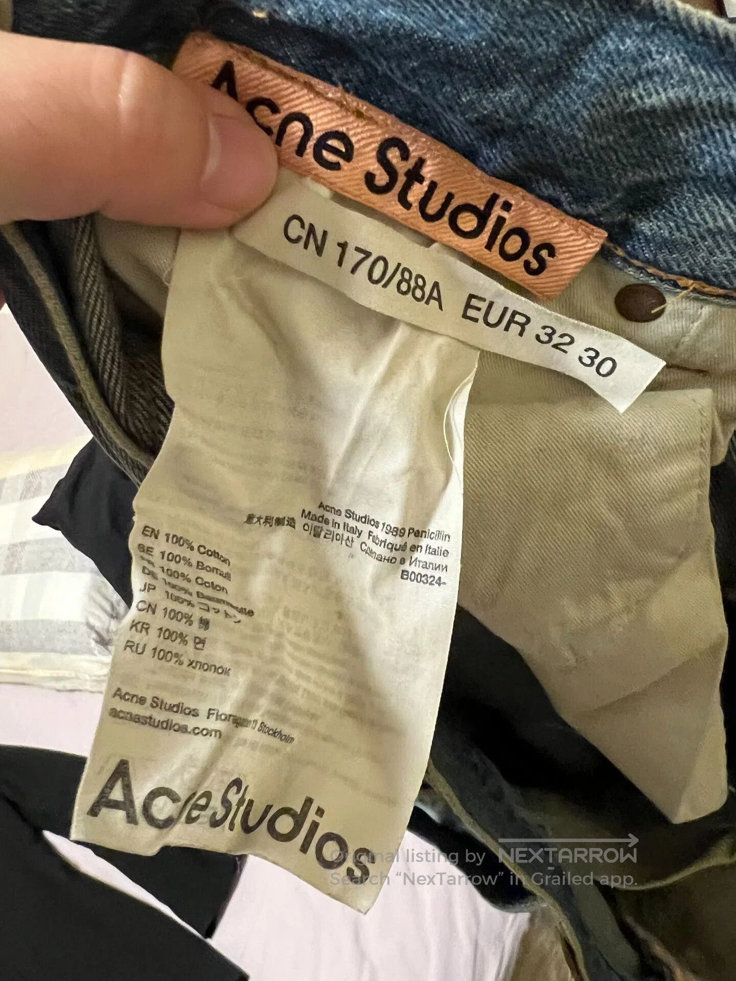 Acne Studios Acne Studios Distressed Denim Wide-Leg Pants. Size US 32 / EU 48 - 4 Thumbnail