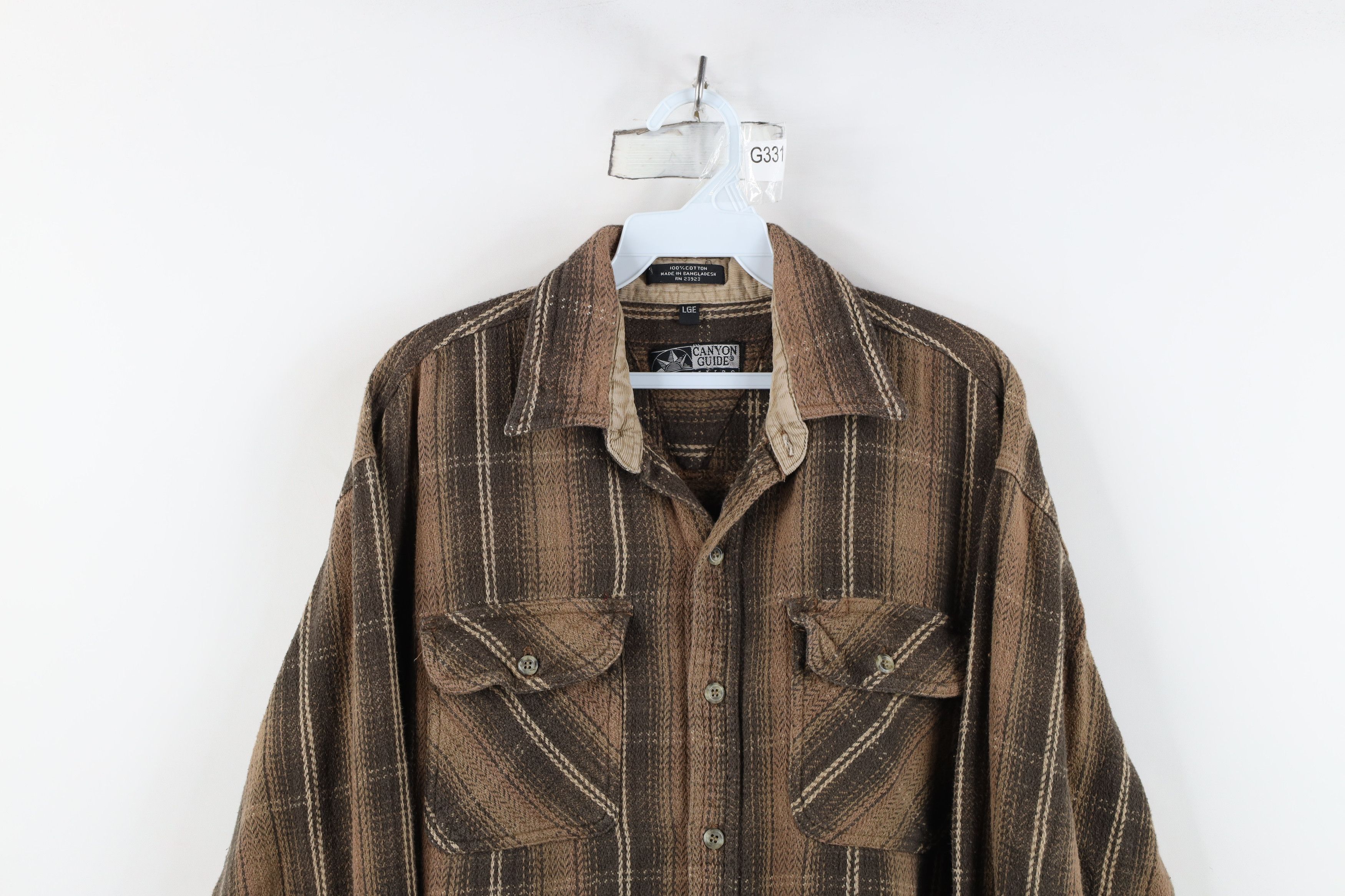 Vintage Vintage 90s Y2K Streetwear Baggy Flannel Button Shirt Plaid Size US L / EU 52-54 / 3 - 2 Thumbnail