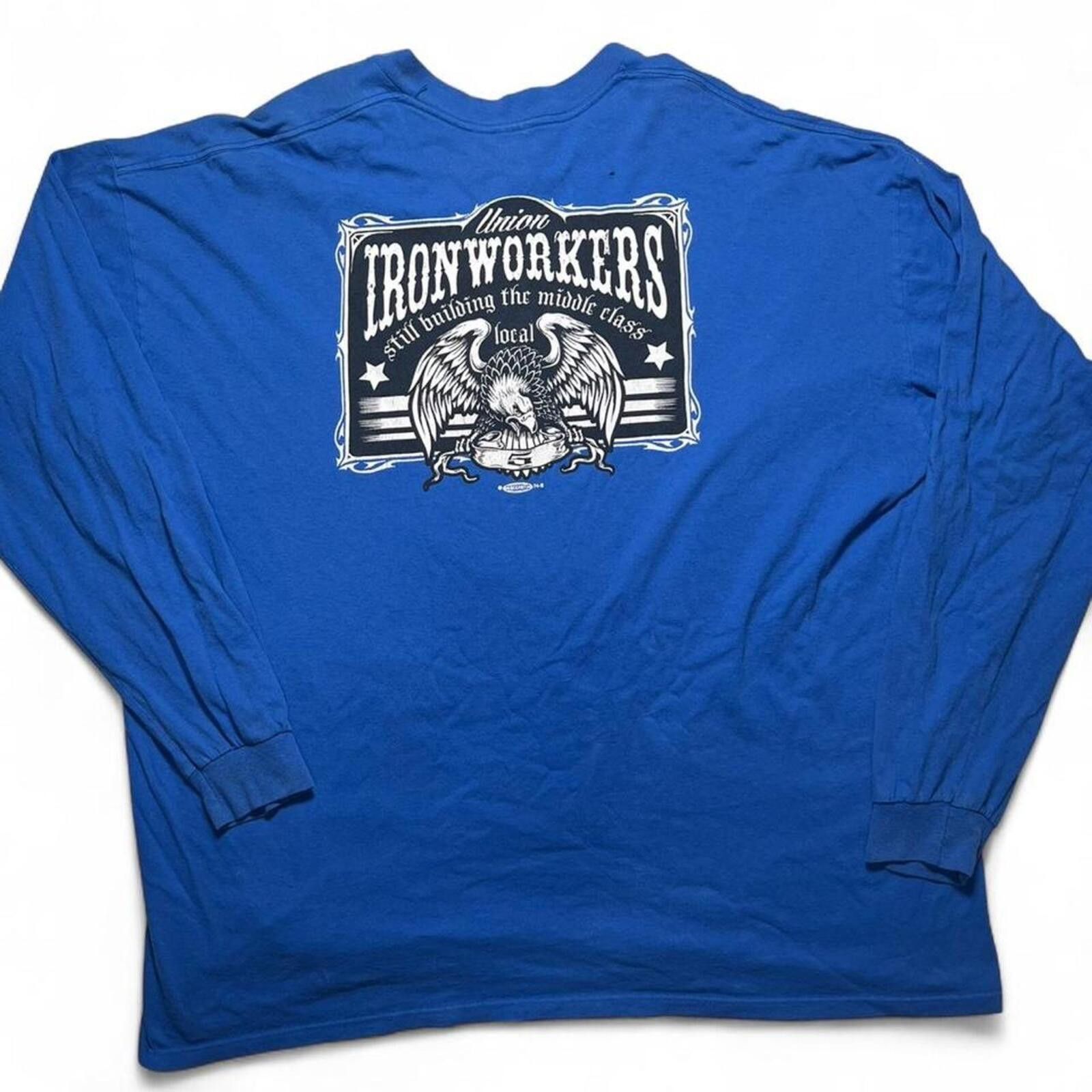 Other Vintage Iron Workers Union Local 5 Middle Class Shirt Size US XXL / EU 58 / 5 - 2 Thumbnail