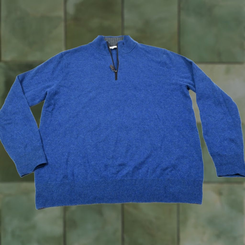 Y/Project The Cashmere Project 1/4 Zip Sweater Blue Long Sleeve Pullover Mens Large Size US L / EU 52-54 / 3 - 1 Thumbnail
