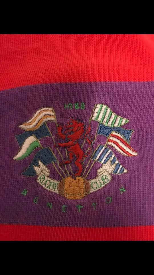 Designer Vintage 1988 rugby Jersey Made in Italy! Size US L / EU 52-54 / 3 - 2 Thumbnail