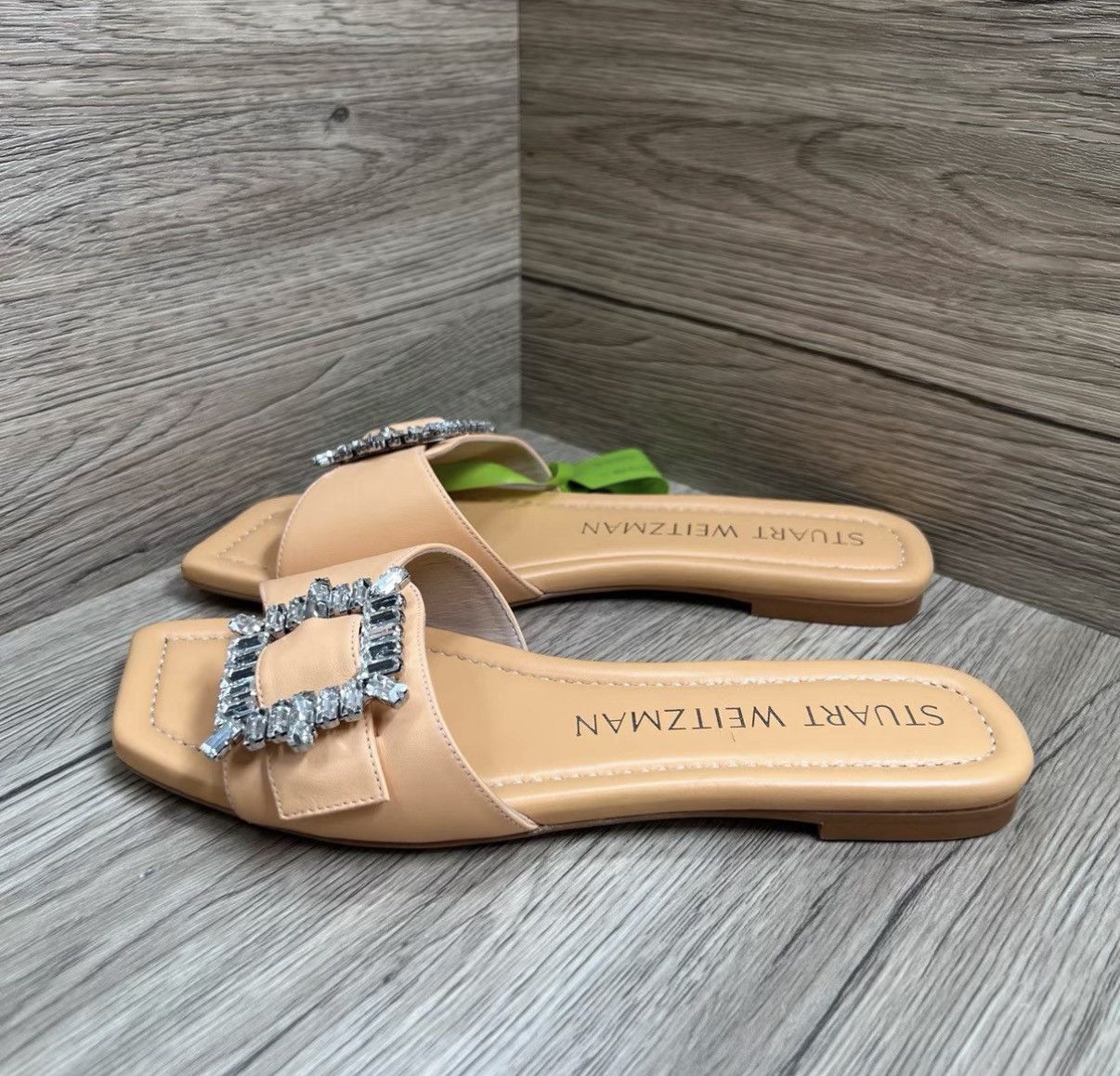 Stuart Weitzman Stuart Weitzman Crystal Slide Sandals J41 Size US 7 / IT 37 - 1 Thumbnail