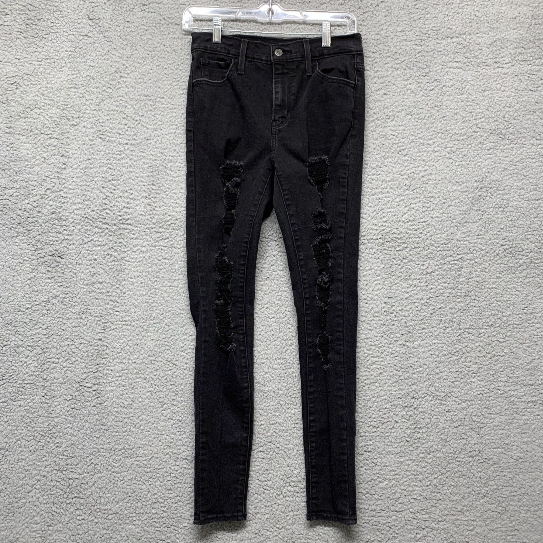 Levi's Levi's Levi Strauss 720 Skinny Jeans Black Women’s 26W 30L Designer Distressed Levis Jeans Size 26" / US 2 / IT 38 - 2 Thumbnail