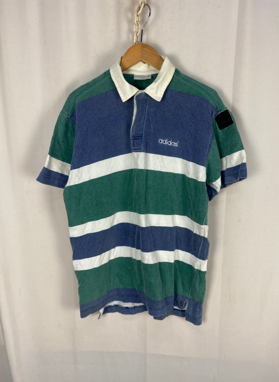 Adidas × Vintage Vintage adidas stripe polos shirt Size US L / EU 52-54 / 3 - 9 Thumbnail