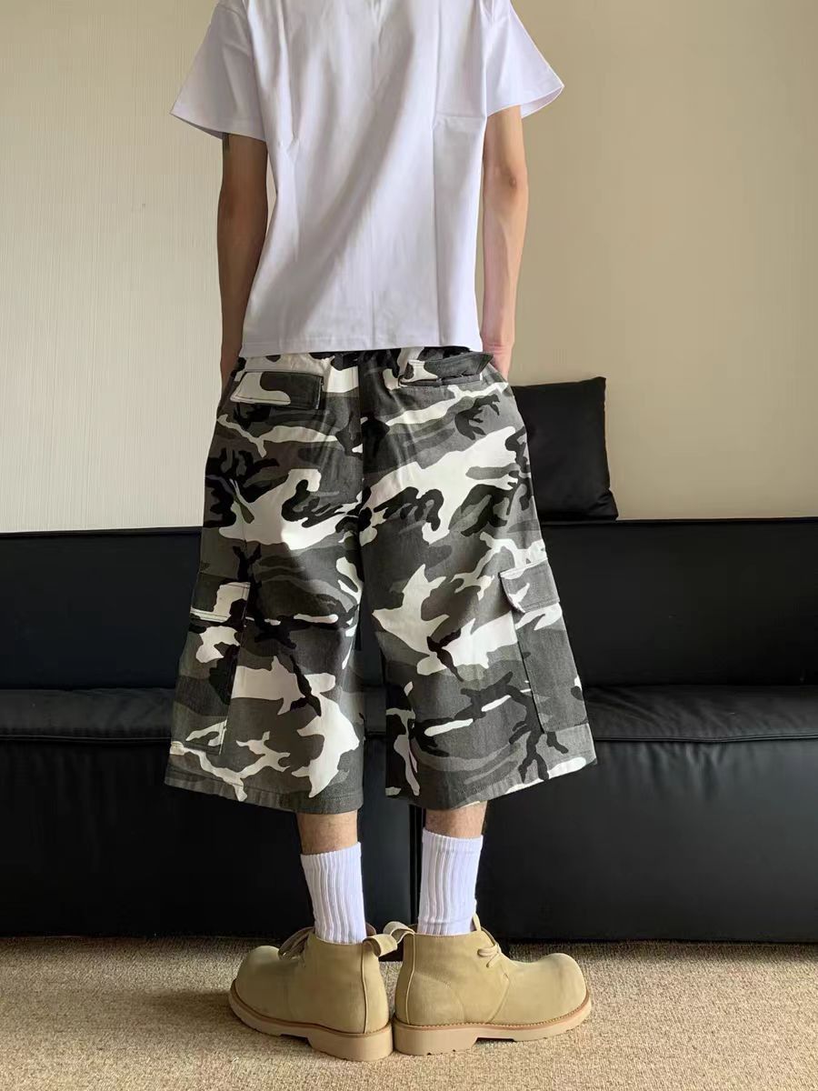 Vintage Vintage Camo Heavy Wash Work Shorts Size US 34 / EU 50 - 4 Thumbnail