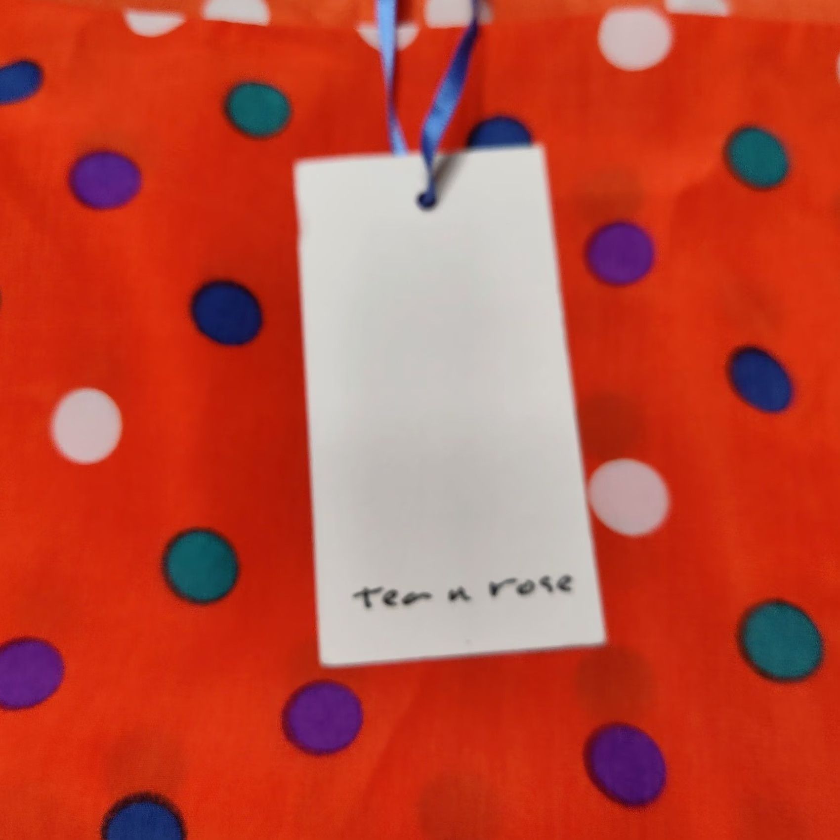 Vintage TEA N ROSE Women Large Orange Polka Dots Lined Asymmetrical Zip Shift Dress NEW Size L / US 10 / IT 46 - 7 Thumbnail