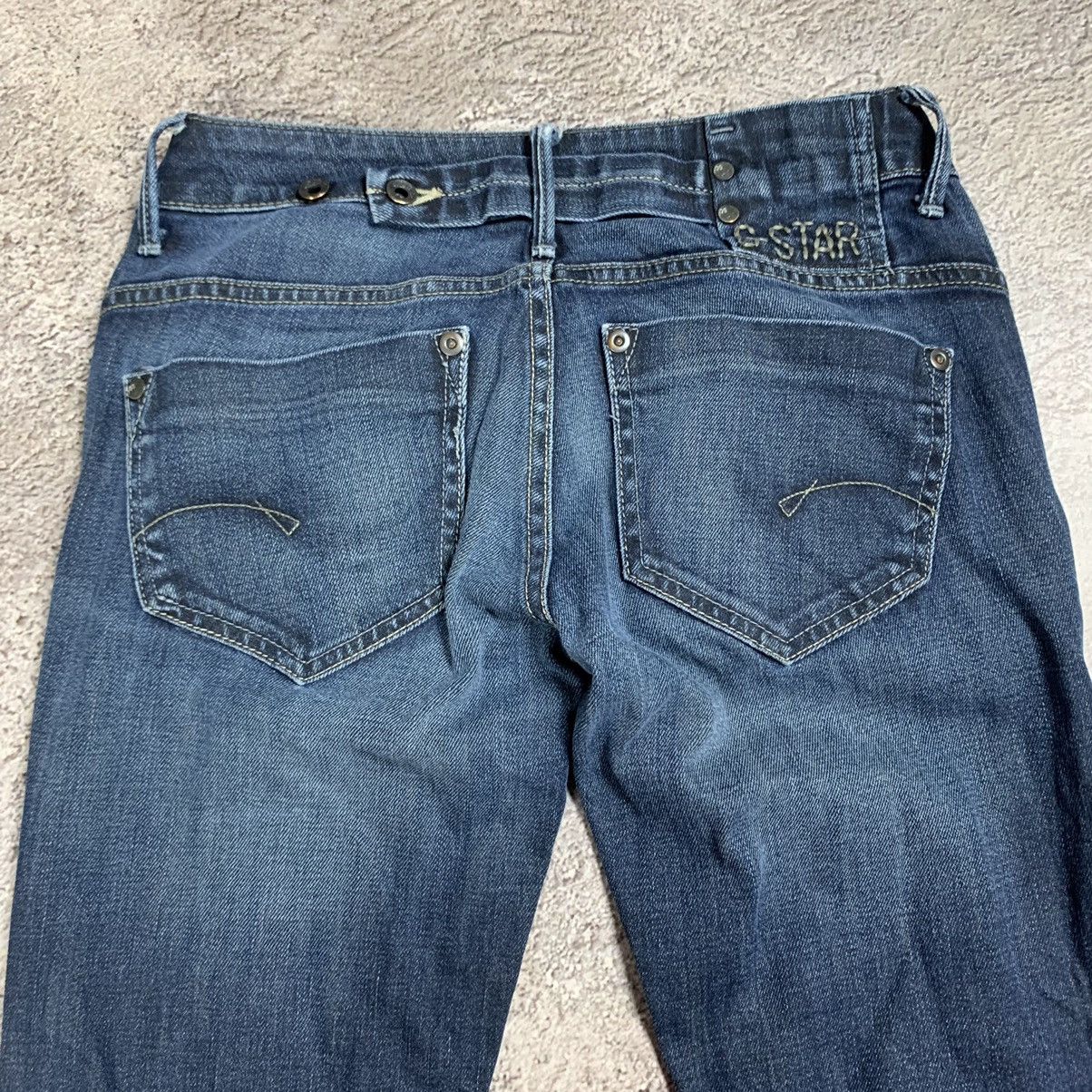 Vintage Vintage G-Star Raw Flared Low Rise Jeans Y2K Skate Logo 27 Size 27" / US 4 / IT 40 - 7 Thumbnail