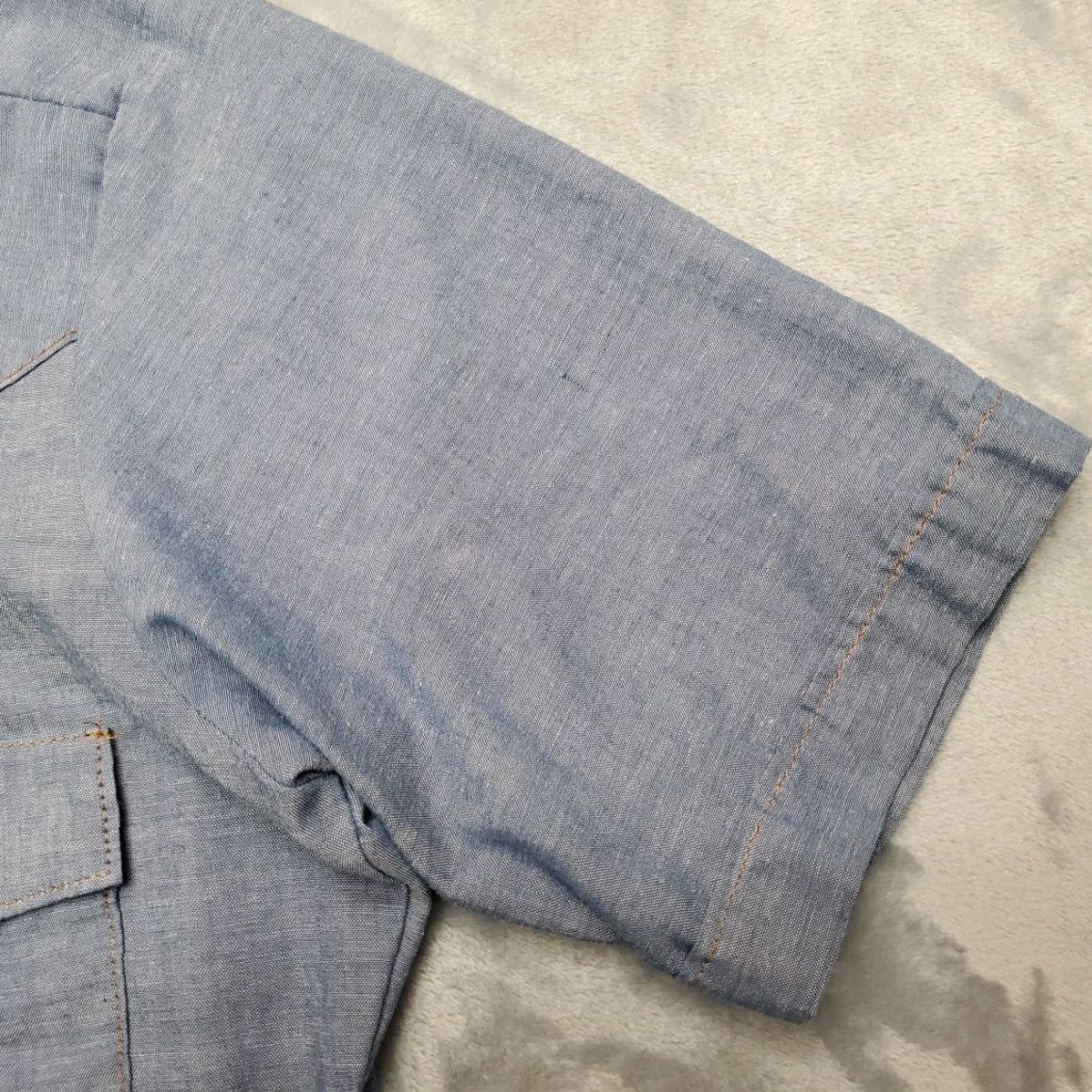 Vintage VTG Saddle King Shirt Sz 14.5 Blue Chambray Pearl Snap Western Shepp Ranch Idaho Size US S / EU 44-46 / 1 - 5 Thumbnail