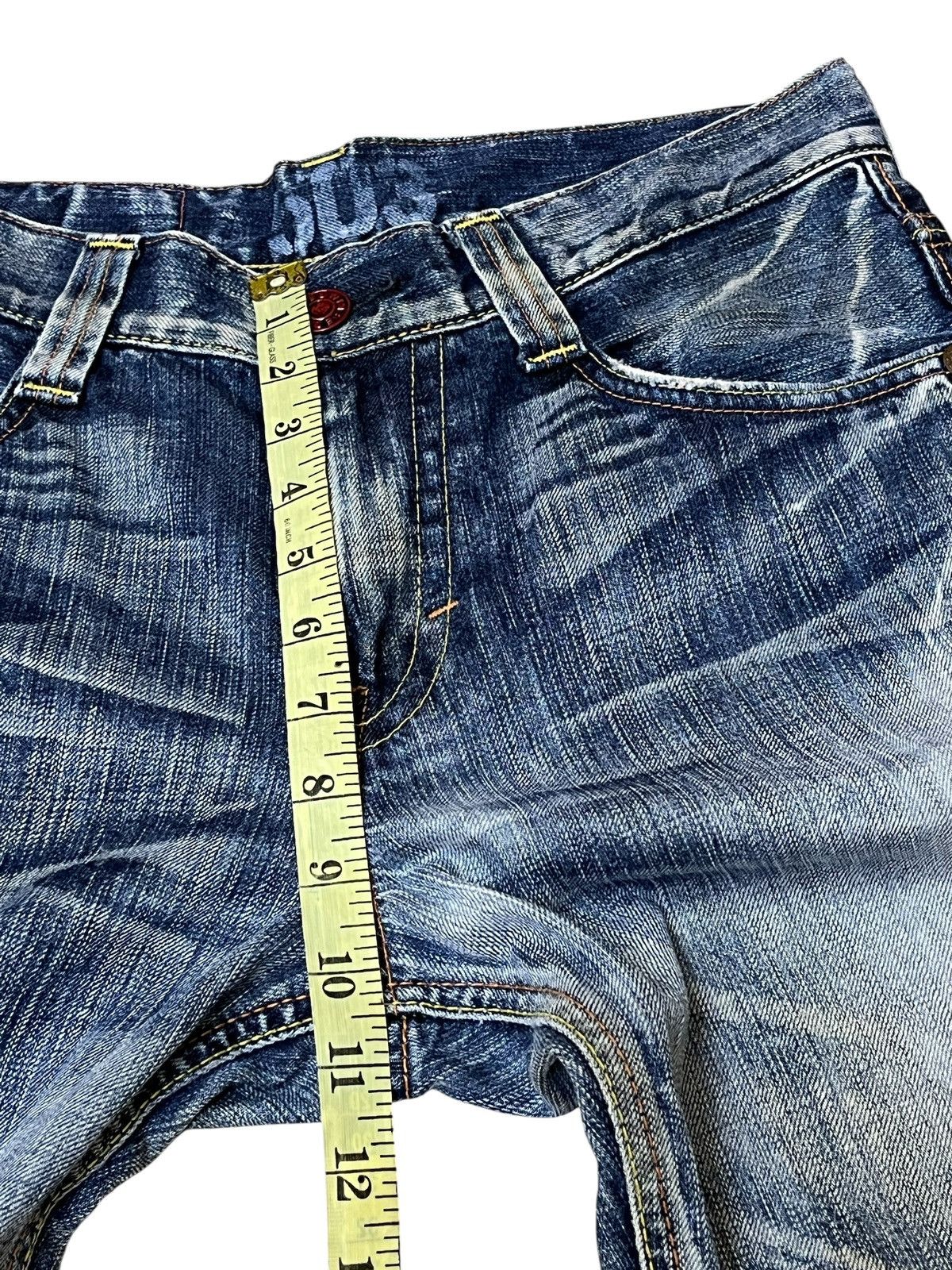 Edwin Vintage y2k EDWIN 503 BLUE TRIP straight cut whiskers jeans Size US 31 - 17 Thumbnail