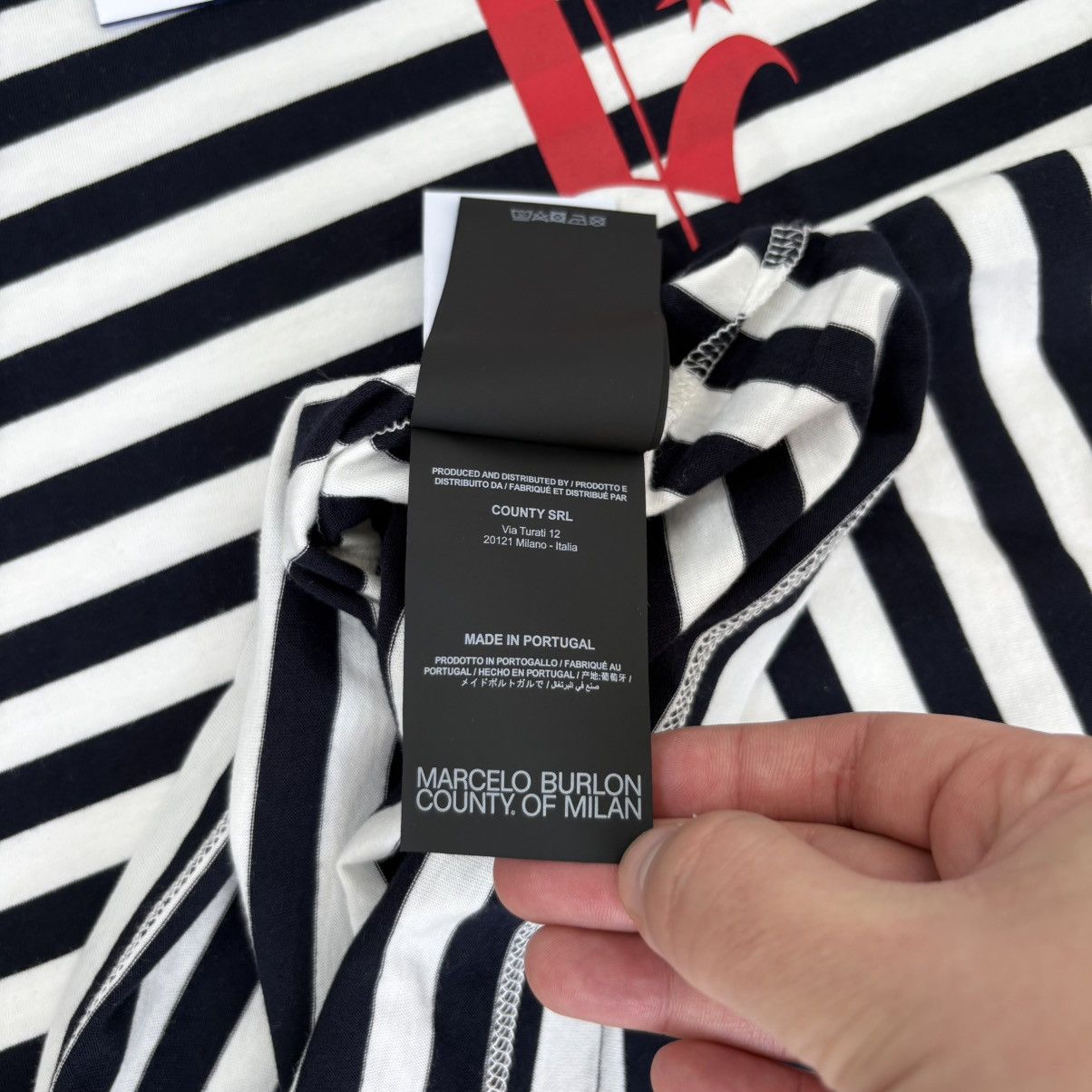 Marcelo Burlon Marcelo Burlon County of Milan headletter stripe basic tee Size US M / EU 48-50 / 2 - 8 Thumbnail