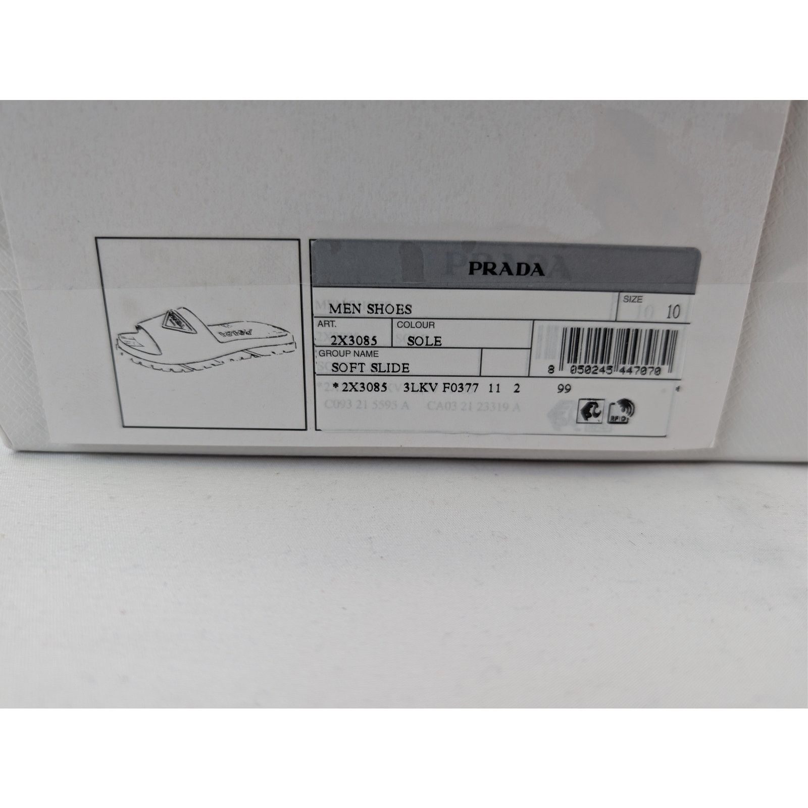 Prada o1rshd1 EVA Rubber Slide Sandals Slippers in Yellow Size US 11 / EU 44 - 22 Thumbnail
