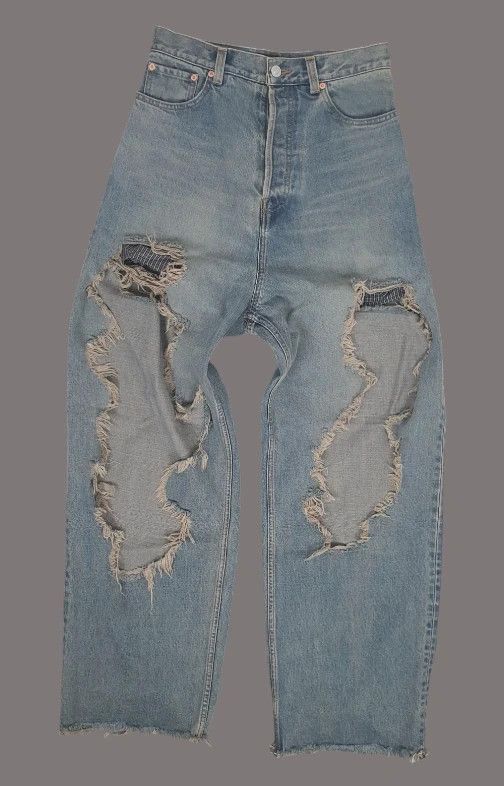 Balenciaga Aw 21 Destroyed Jeans | Grailed