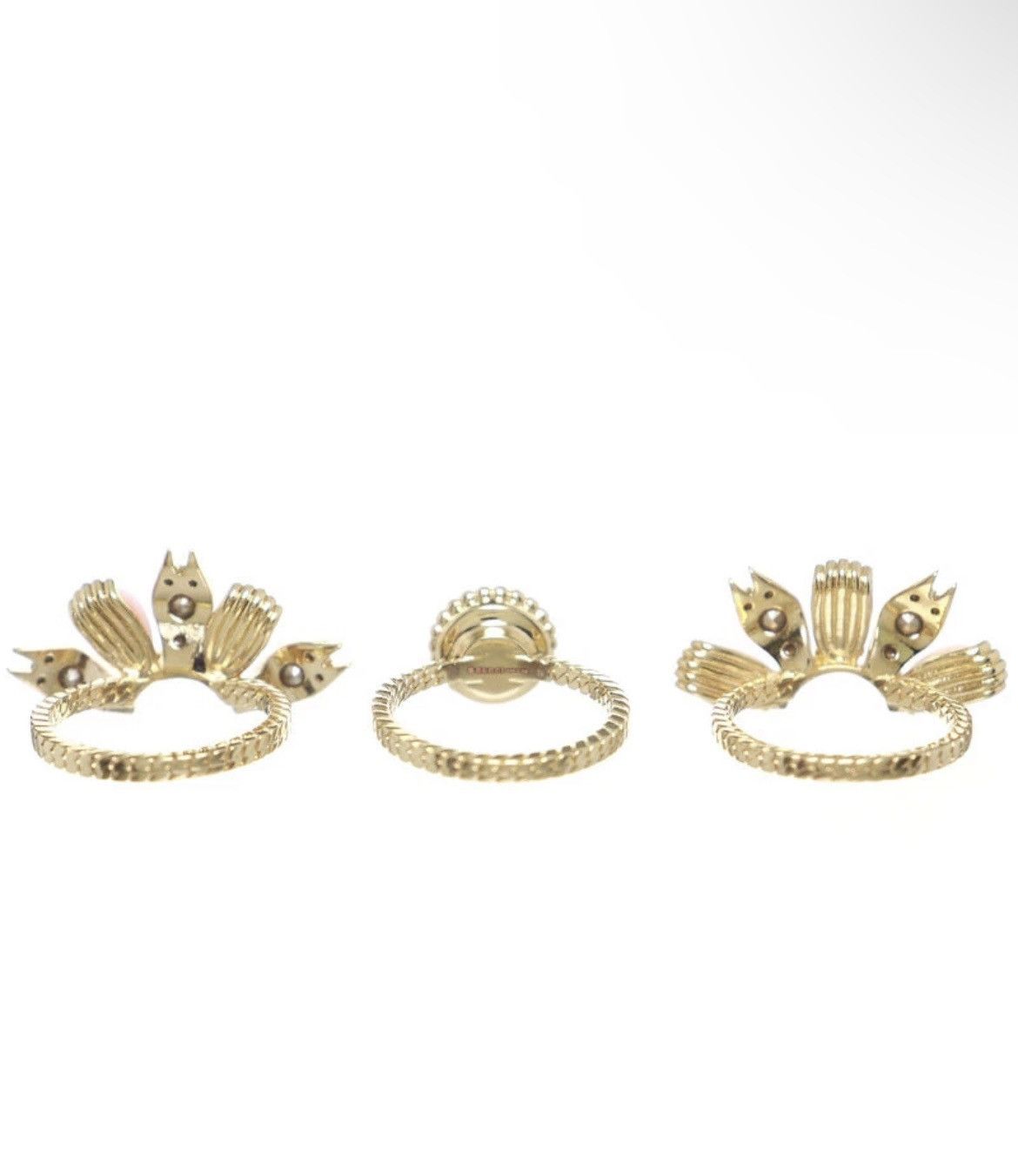 Gucci Gucci Interlocking G Flower Ring Ottone/Resin/Strass Size ONE SIZE - 3 Thumbnail