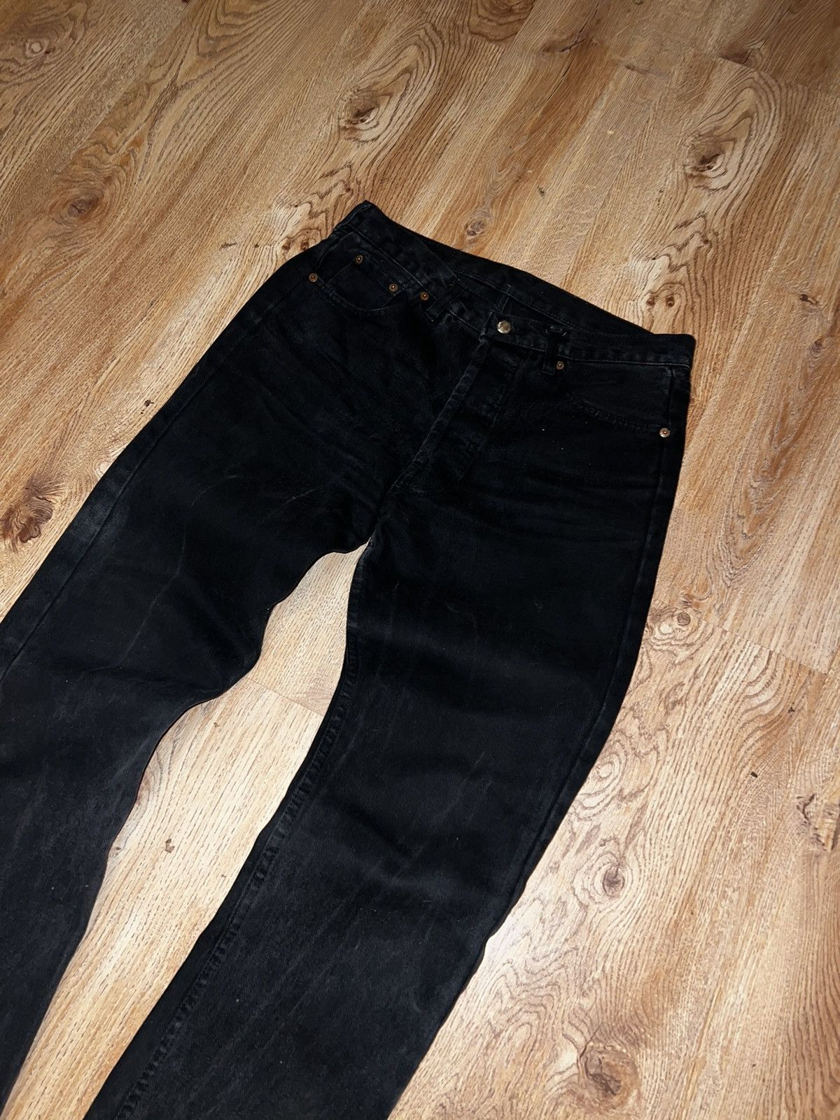 Levi's × Vintage Vintage Levis 569 Baggy Loose Jeans Levi's Faded Black Denim Size US 32 / EU 48 - 9 Thumbnail