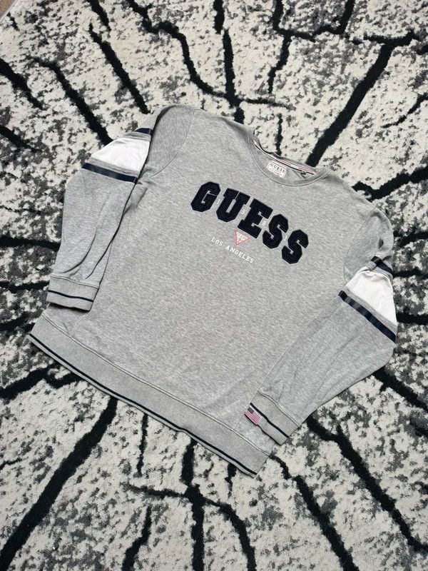 Guess Guess crewneck sweatshirt gray logo XL Size US XL / EU 56 / 4 - 2 Thumbnail