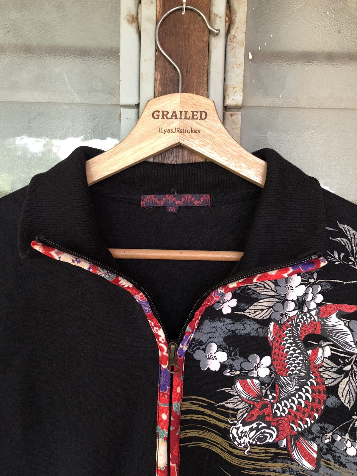 Karakuri Tamashii Vintage Sukajan Koi Fish Zipper Sweatshirt Size US M / EU 48-50 / 2 - 8 Thumbnail