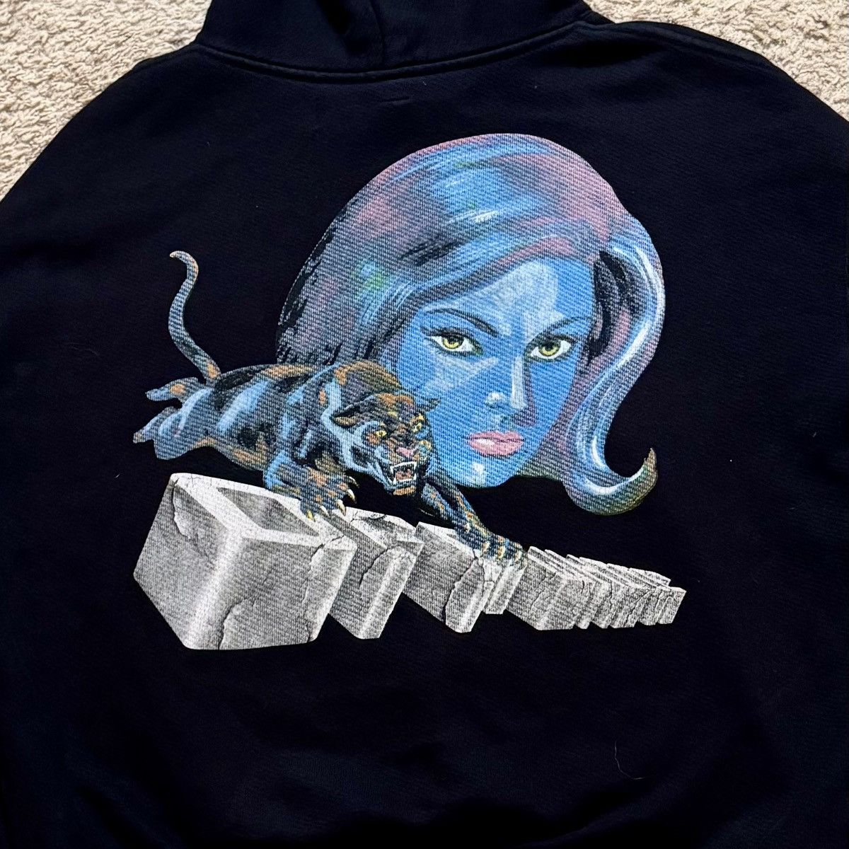 Off-White Off-White Black Pullover Leopard Girl Graphic Hoodie Size US L / EU 52-54 / 3 - 9 Thumbnail