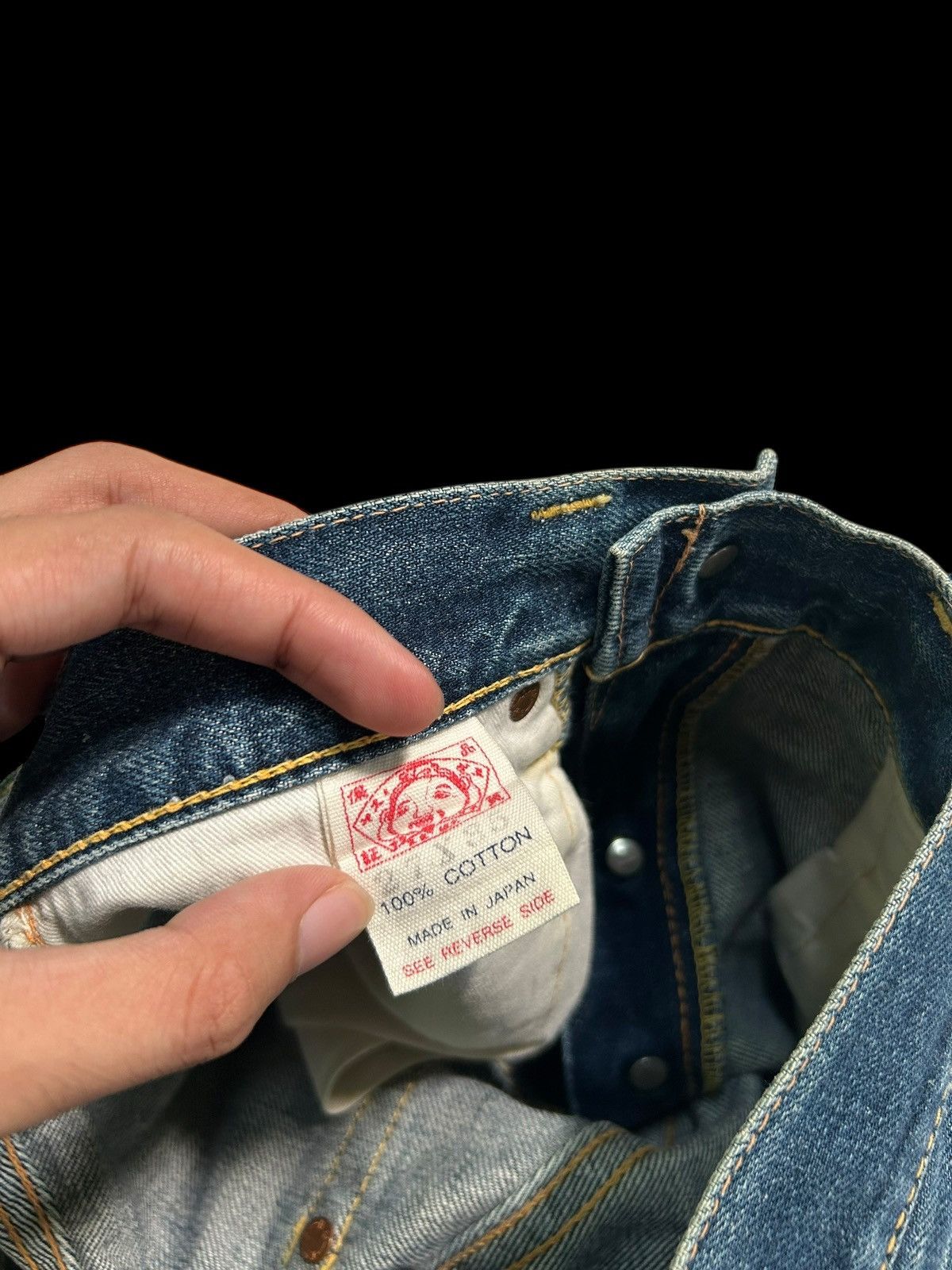 Japanese Brand × Kapital × Vintage Vintage EVIS Selvedge Distressed Short Denim Jeans Size US 28 / EU 44 - 9 Thumbnail