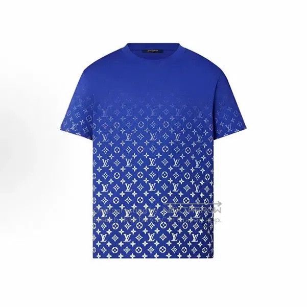 Louis Vuitton Louis Vuitton Blue full-print dark grain gradient short sl Size US XL / EU 56 / 4 - 1 Thumbnail